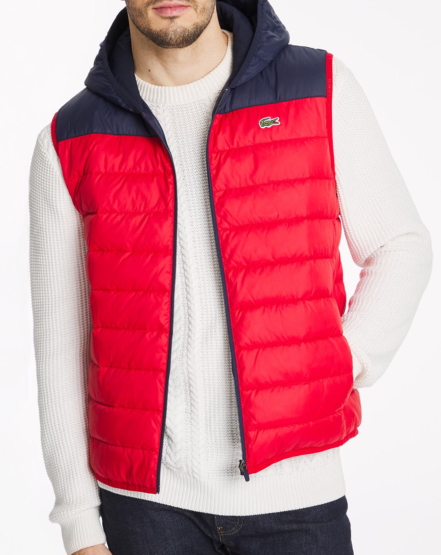 lacoste hooded gilet