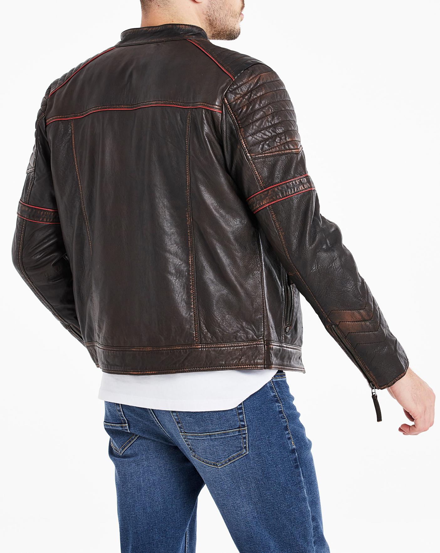 Joe Browns Leather Jacket Jacamo