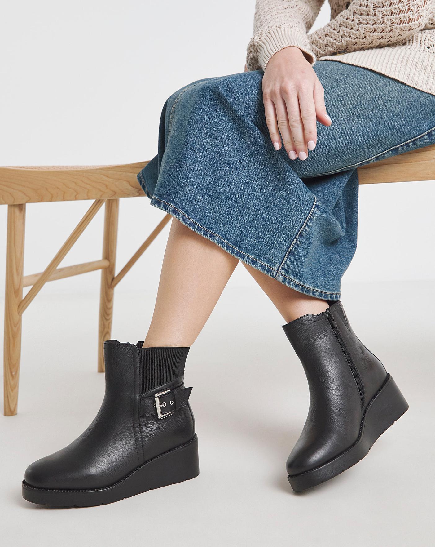 Wedge Chelsea Boots Extra Wide Simply Be