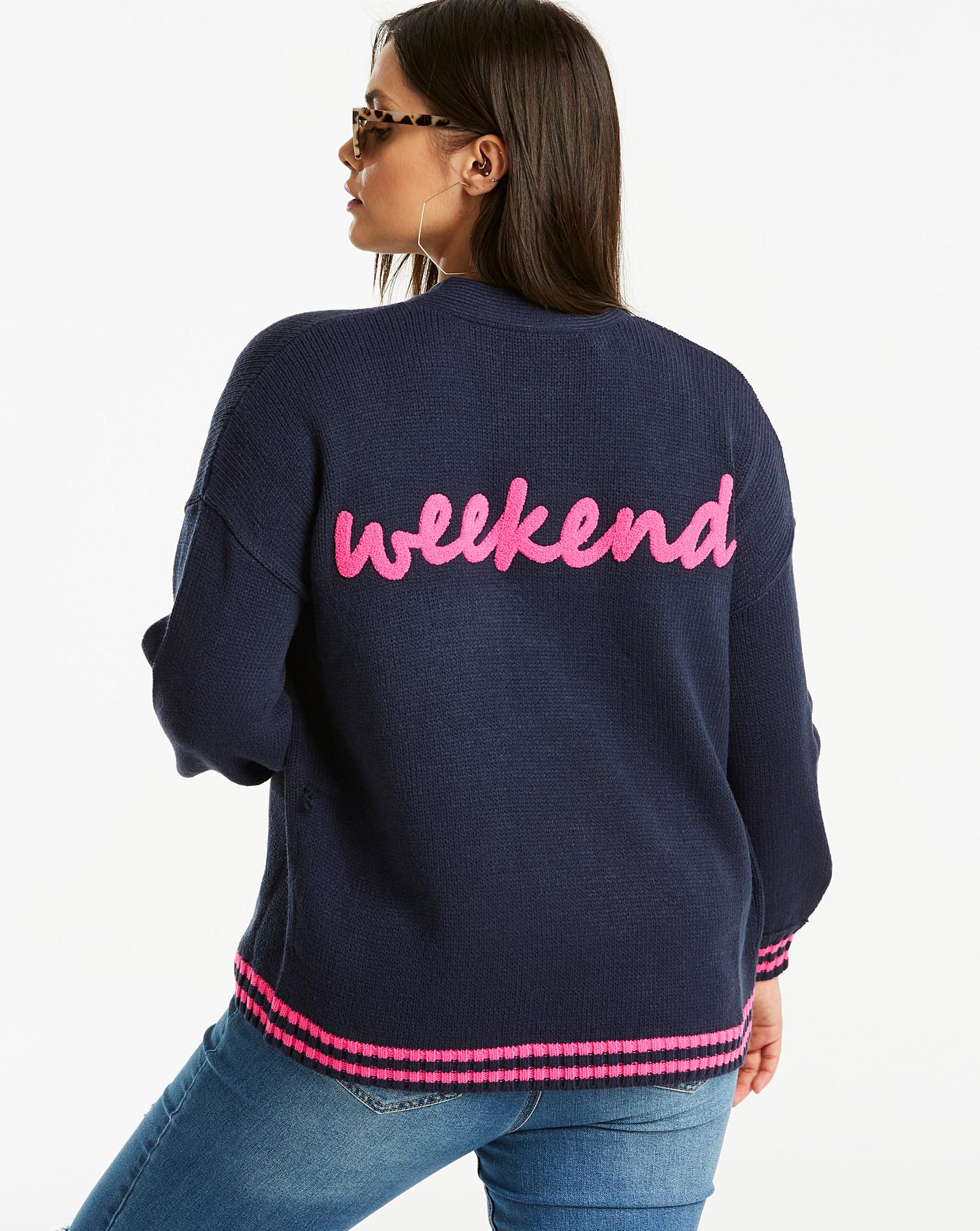 weekend slogan sweatshirt