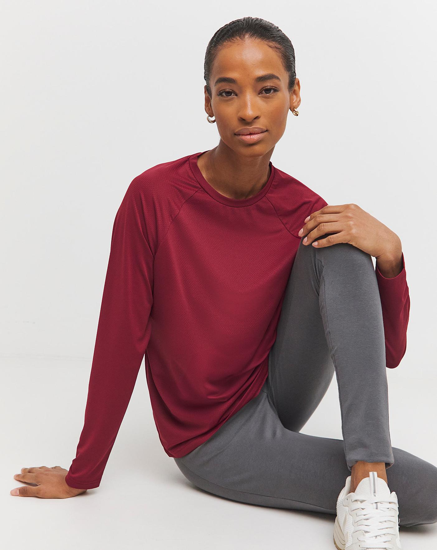 Maroon base layer top best sale