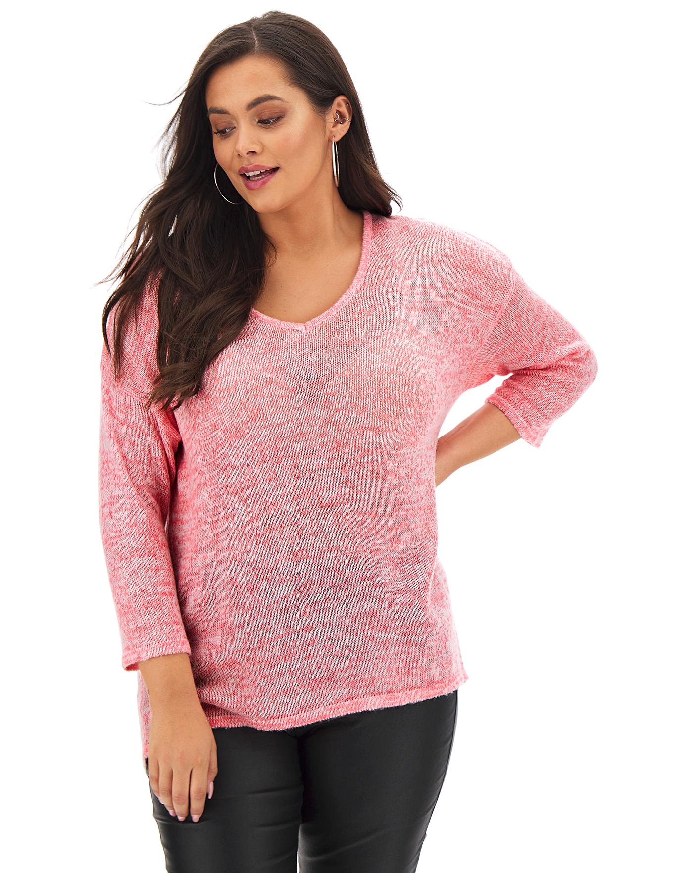pink fine knit jumper