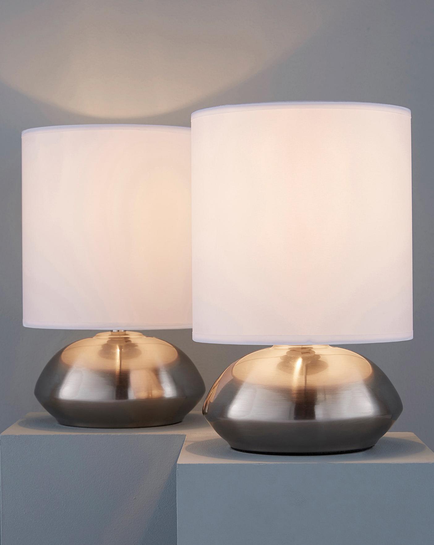 Twin Pebble Touch Table Lamps Home, Habitat Maya Set Of 2 Touch Base Table Lamps