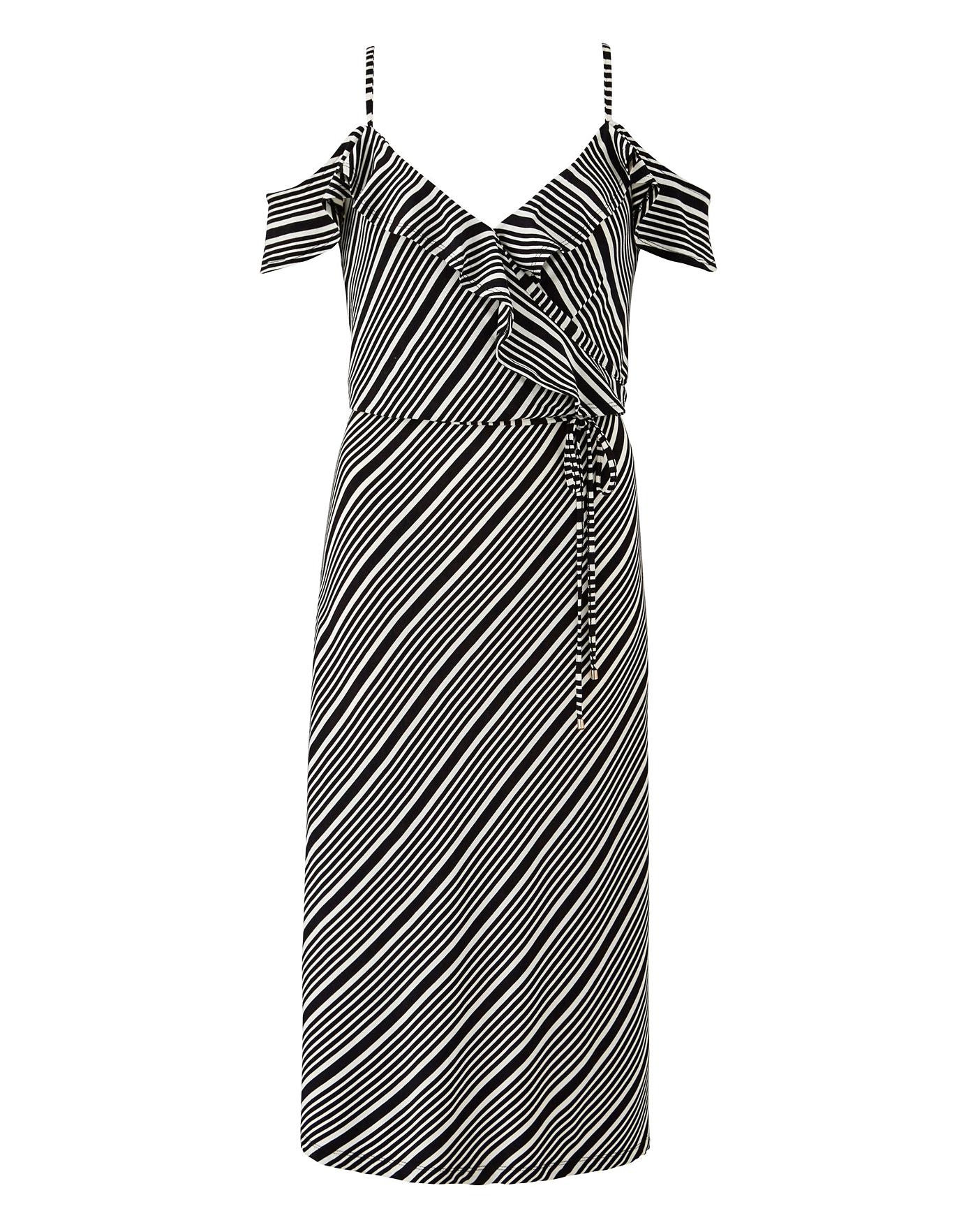 Oasis Monroe Stripe Wrap Dress | Fashion World