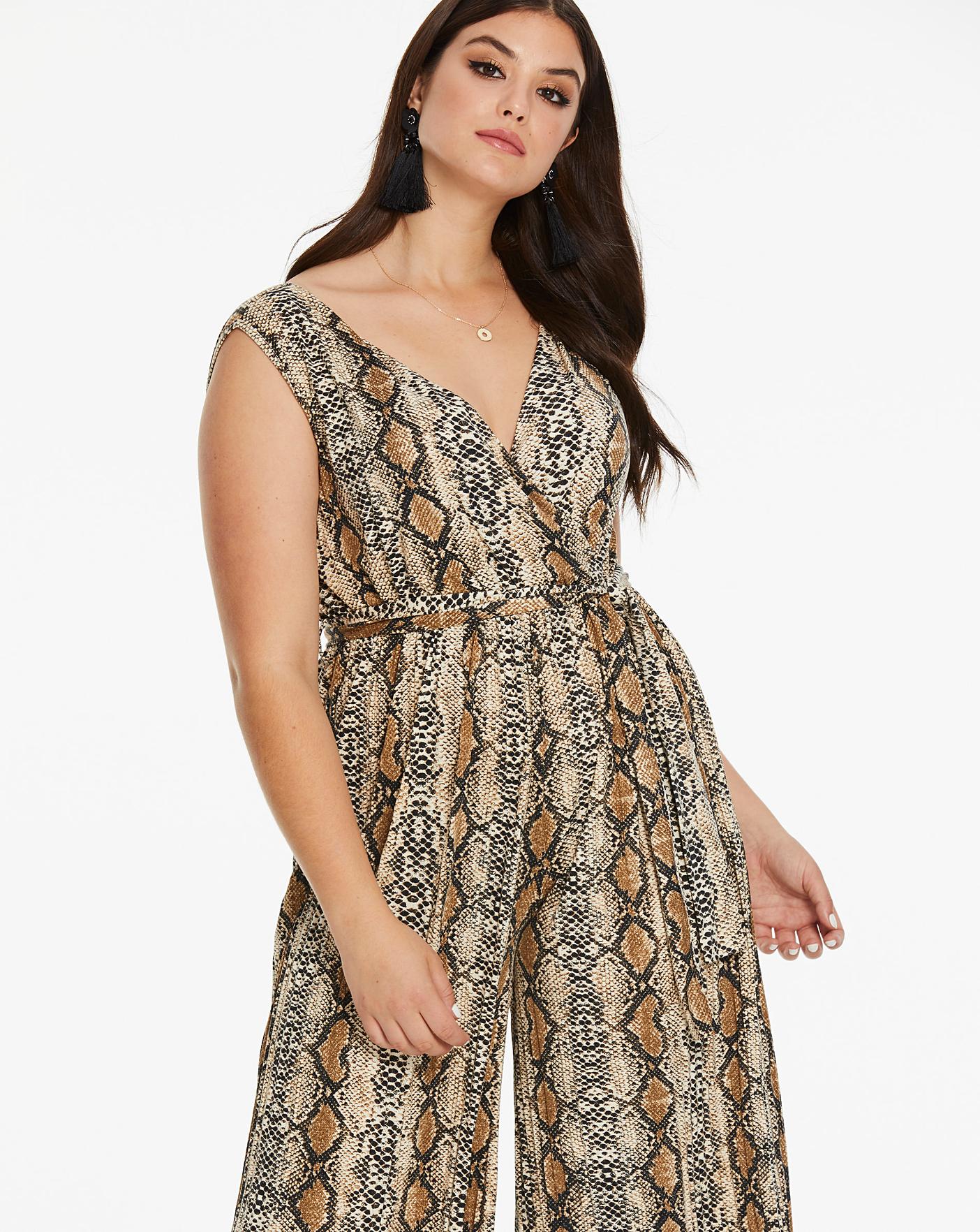 ax paris snake print jumpsuit