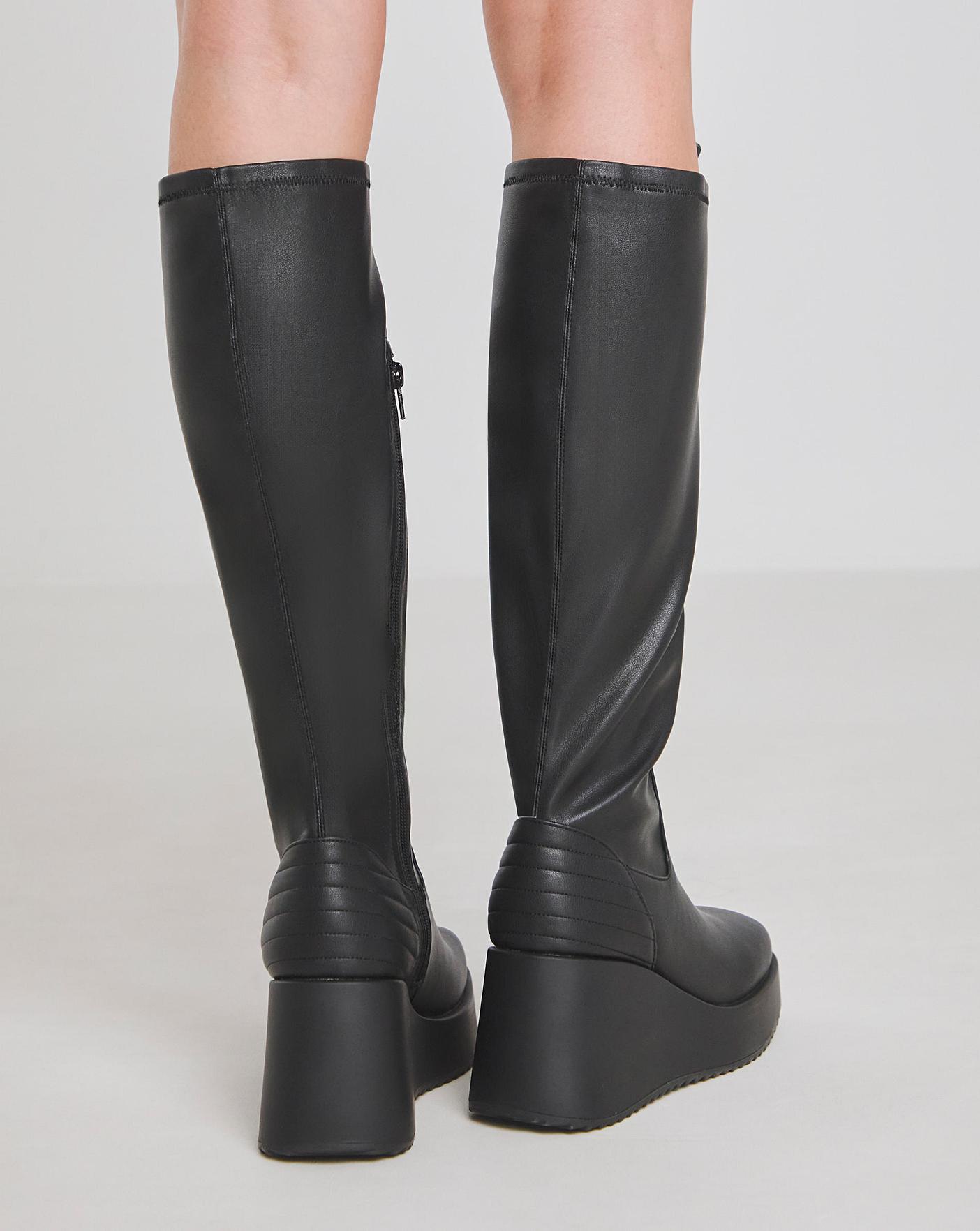 Over the knee wedge heel boots on sale