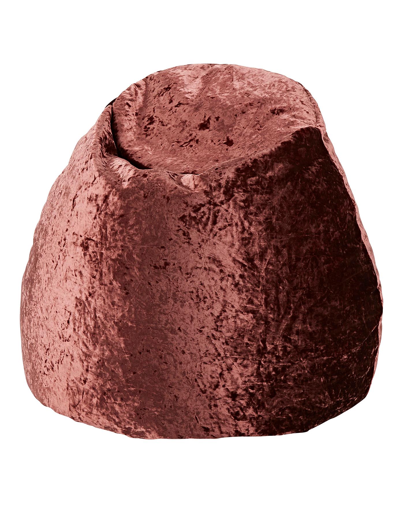 Crushed Velvet Snug Bean Bag J D Williams