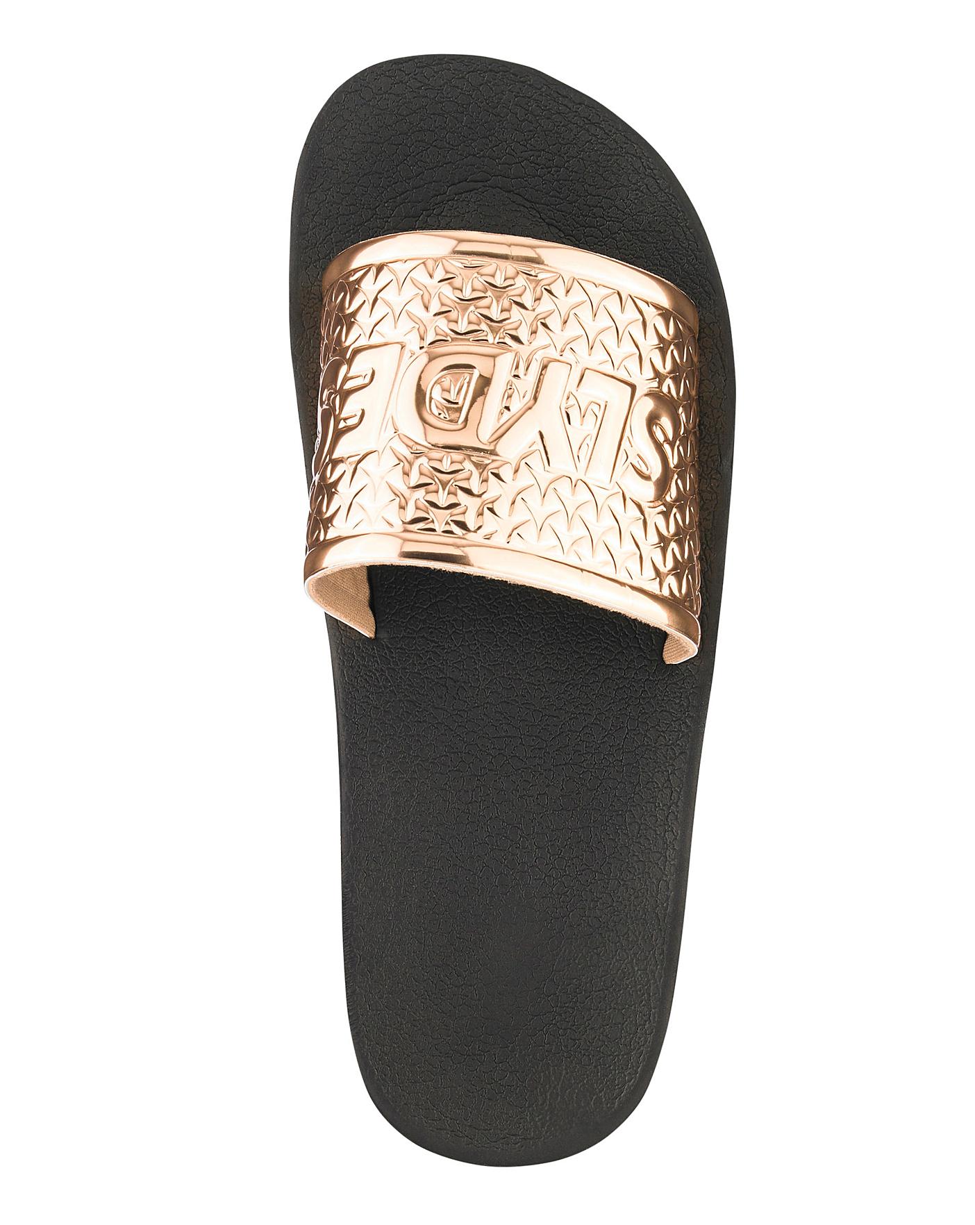 Superdry sliders rose online gold