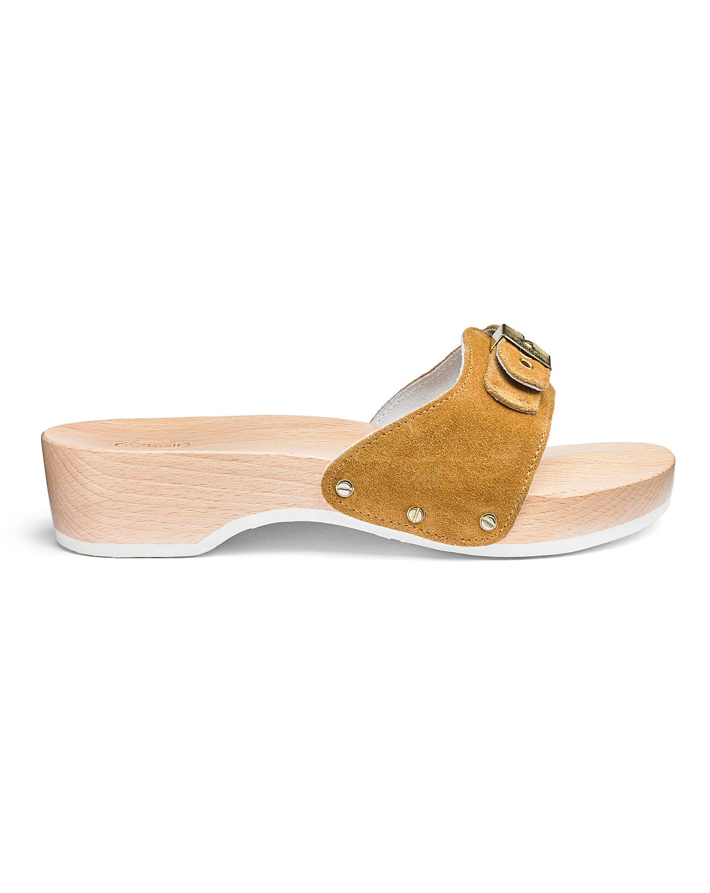 scholl wooden clogs