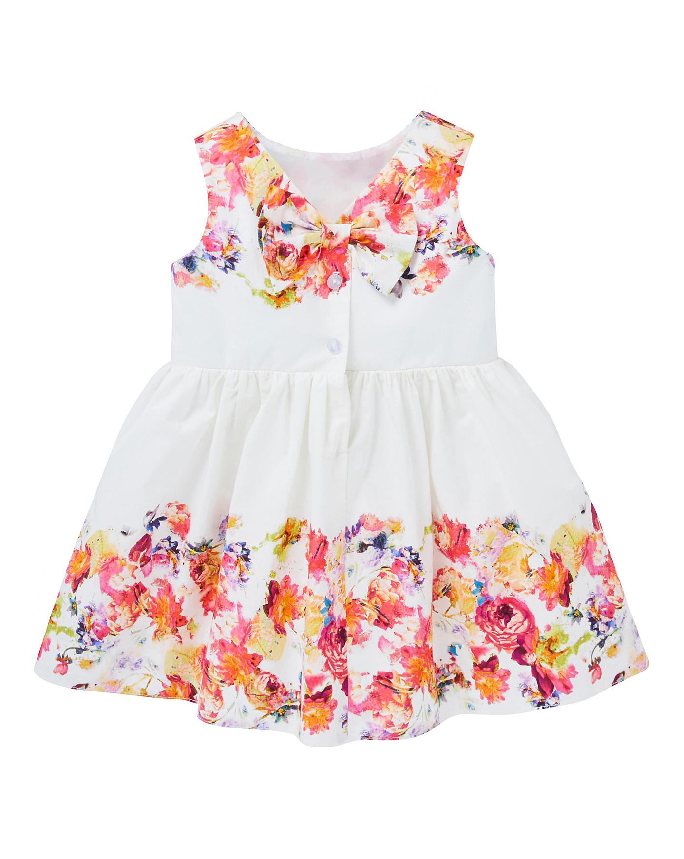 KD Baby Floral Border Summer Dress | The Kids Division