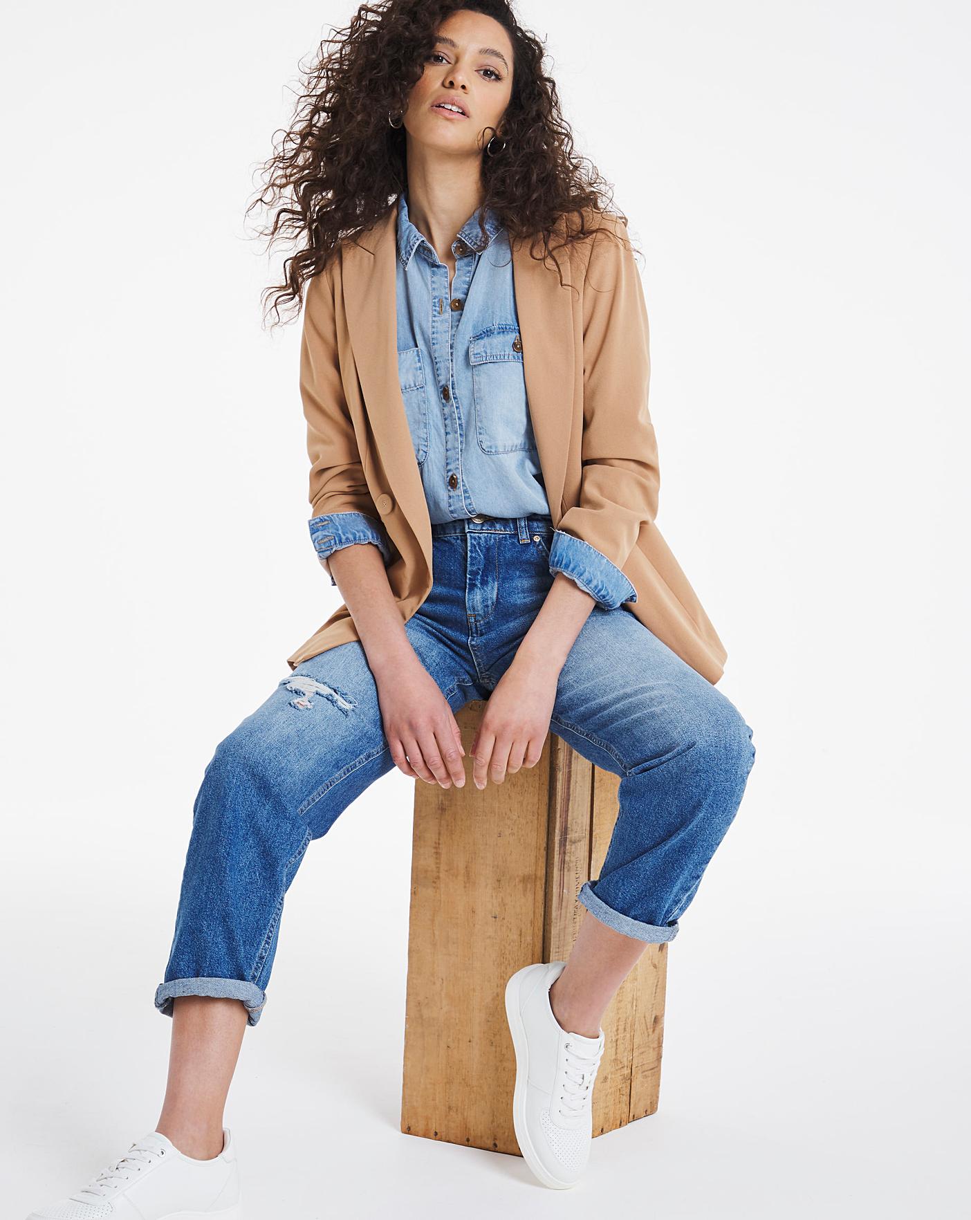 stretch boyfriend jeans