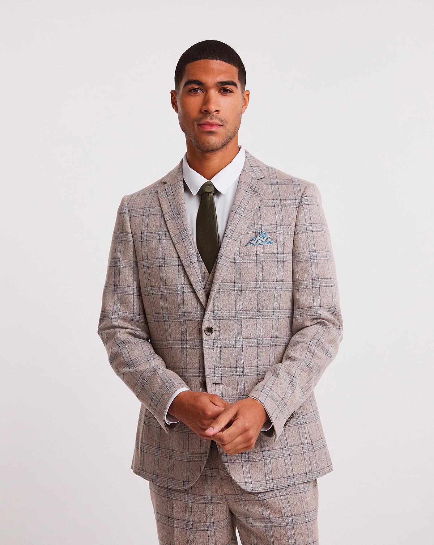 Stone hot sale checked blazer