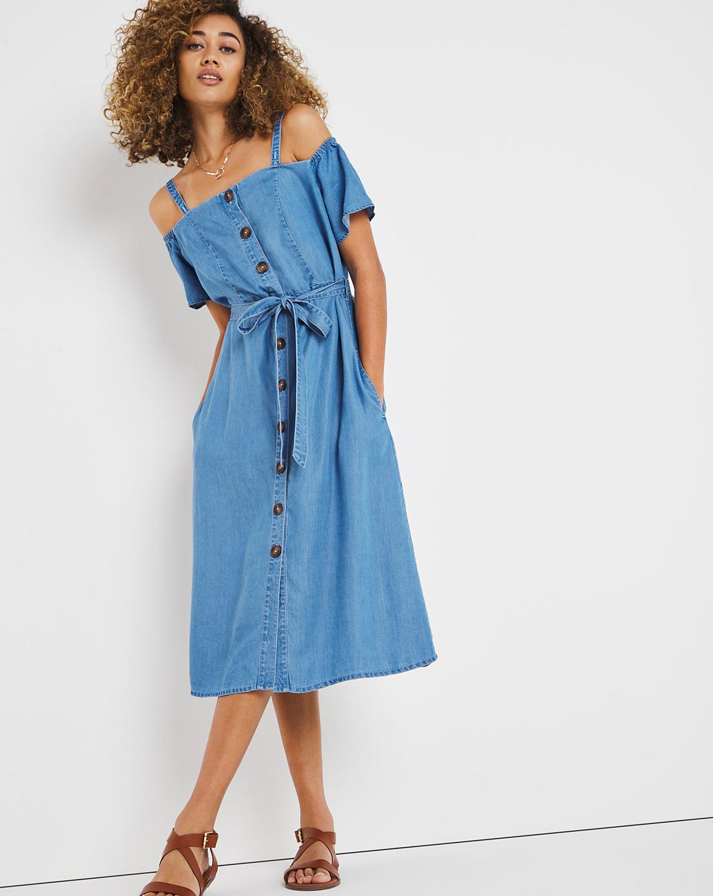 denim lyocell dress