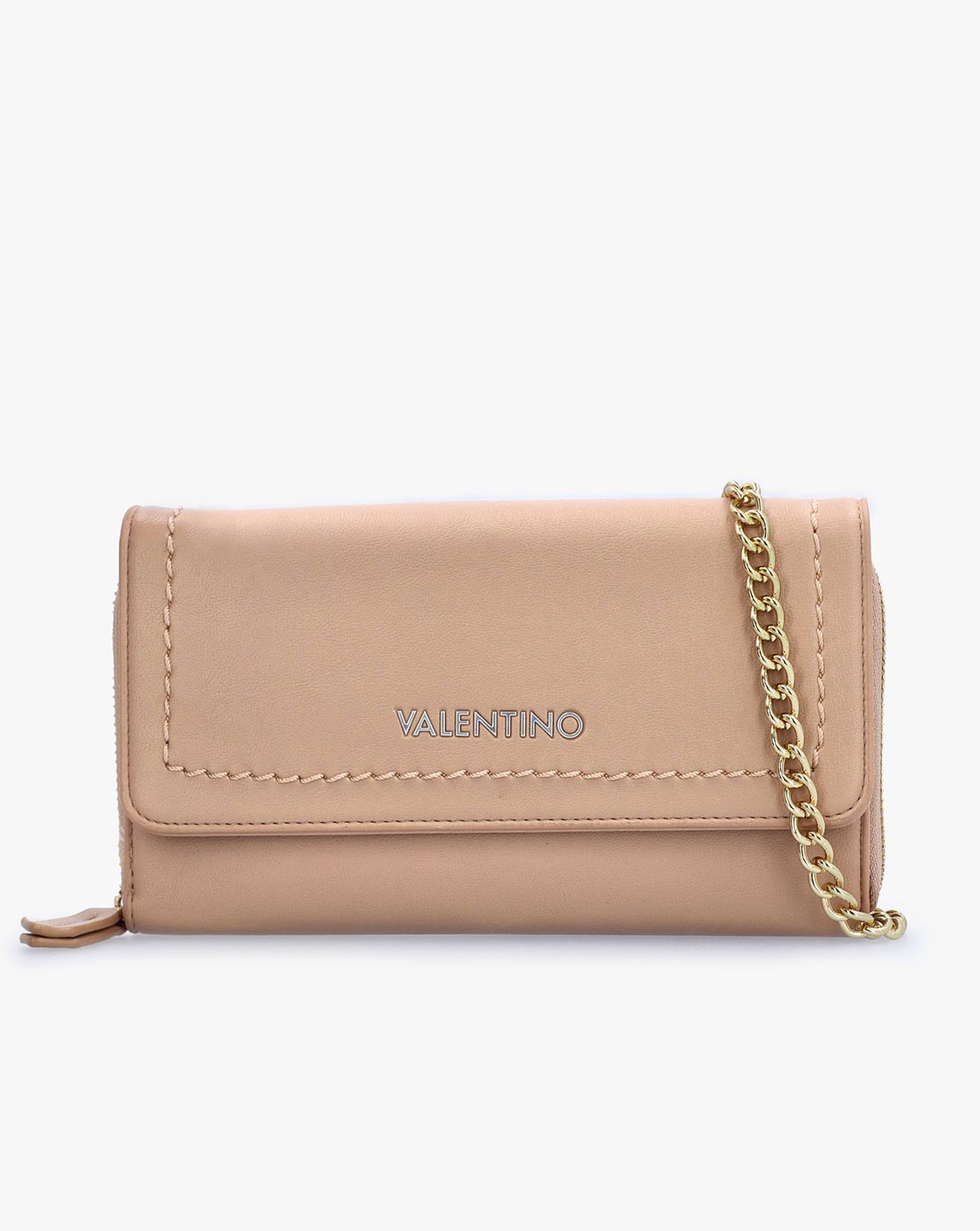Valentino Bags Elm Camel Chain Wallet