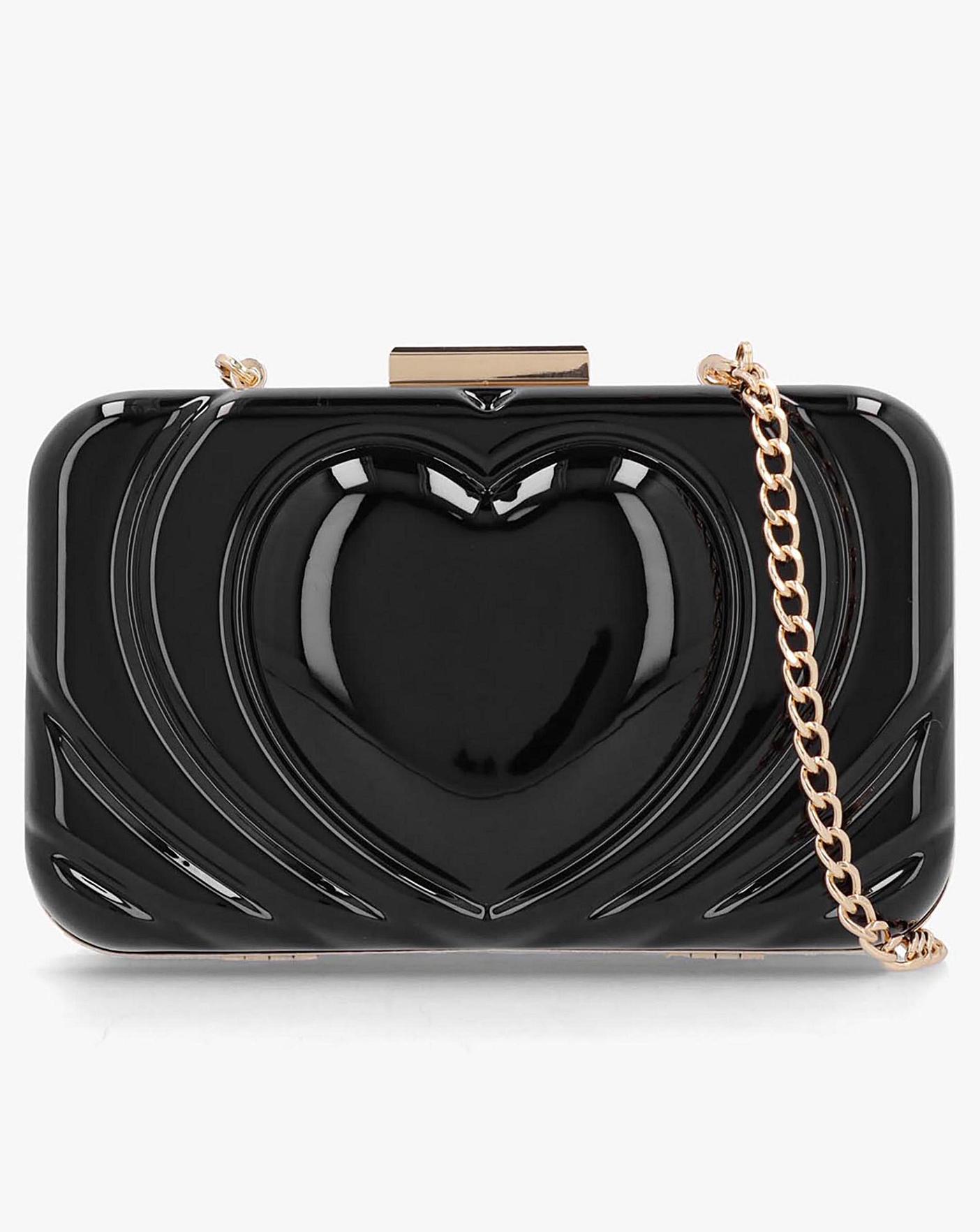 Love moschino black clutch bag discount