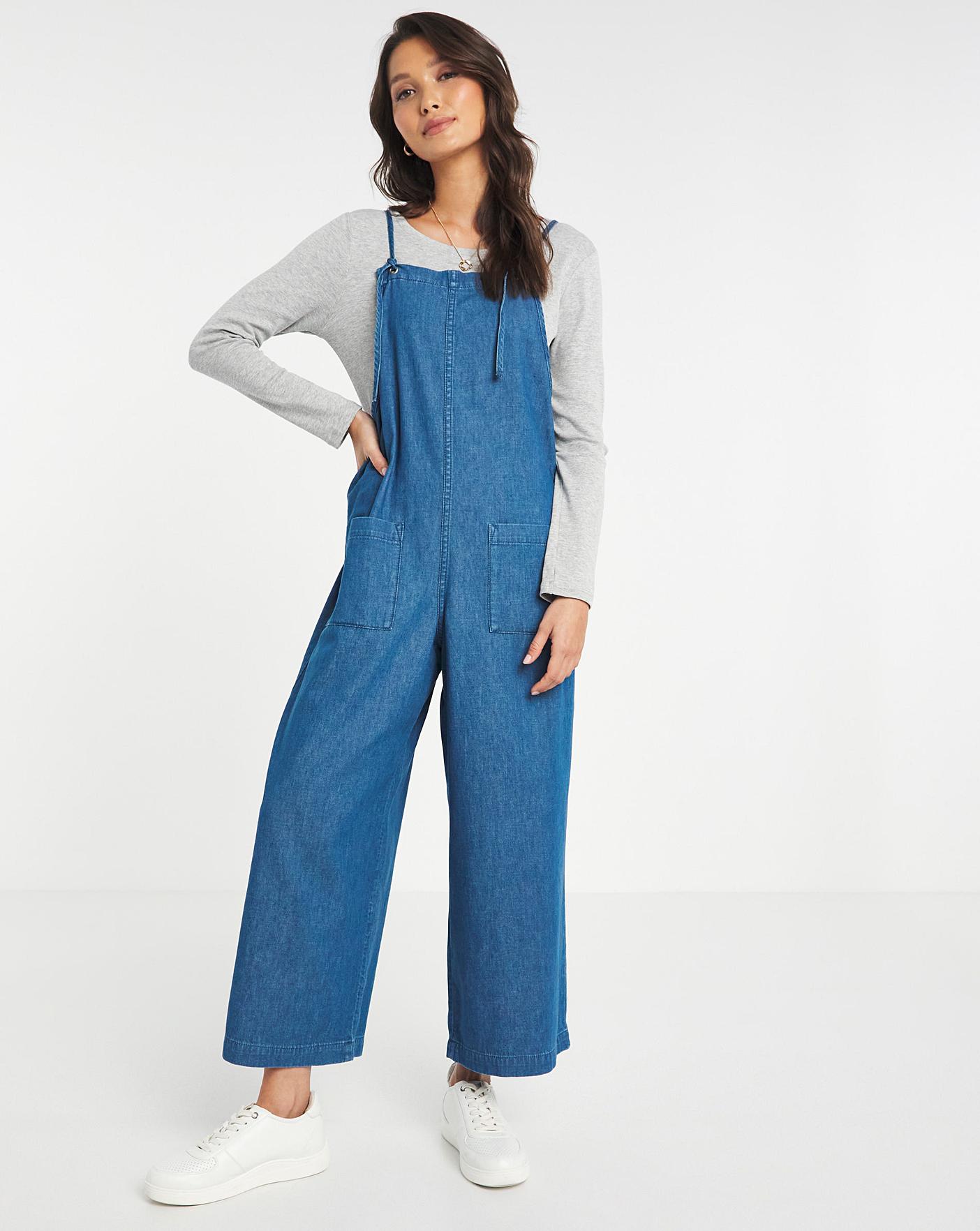 Dark Blue Denim Romper Dungaree | Marisota