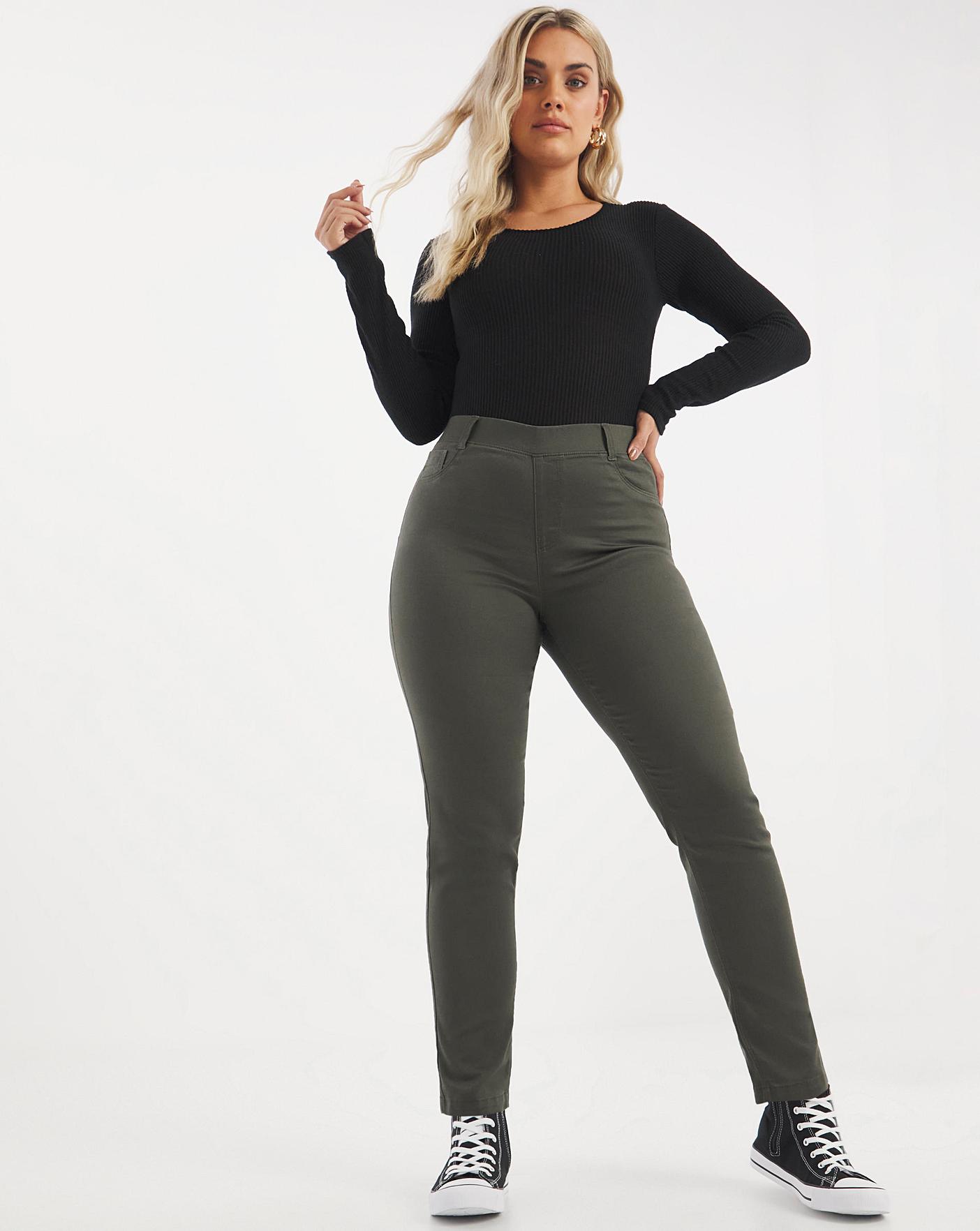 Bella Dark Khaki Slim Leg Jeggings 