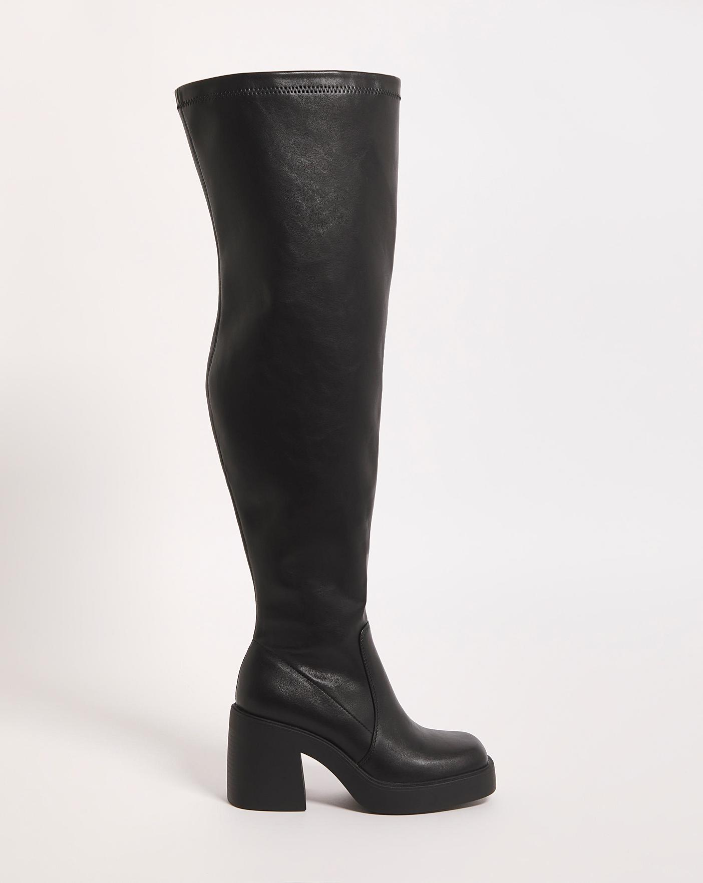 Over the knee on sale heeled boots wide fit