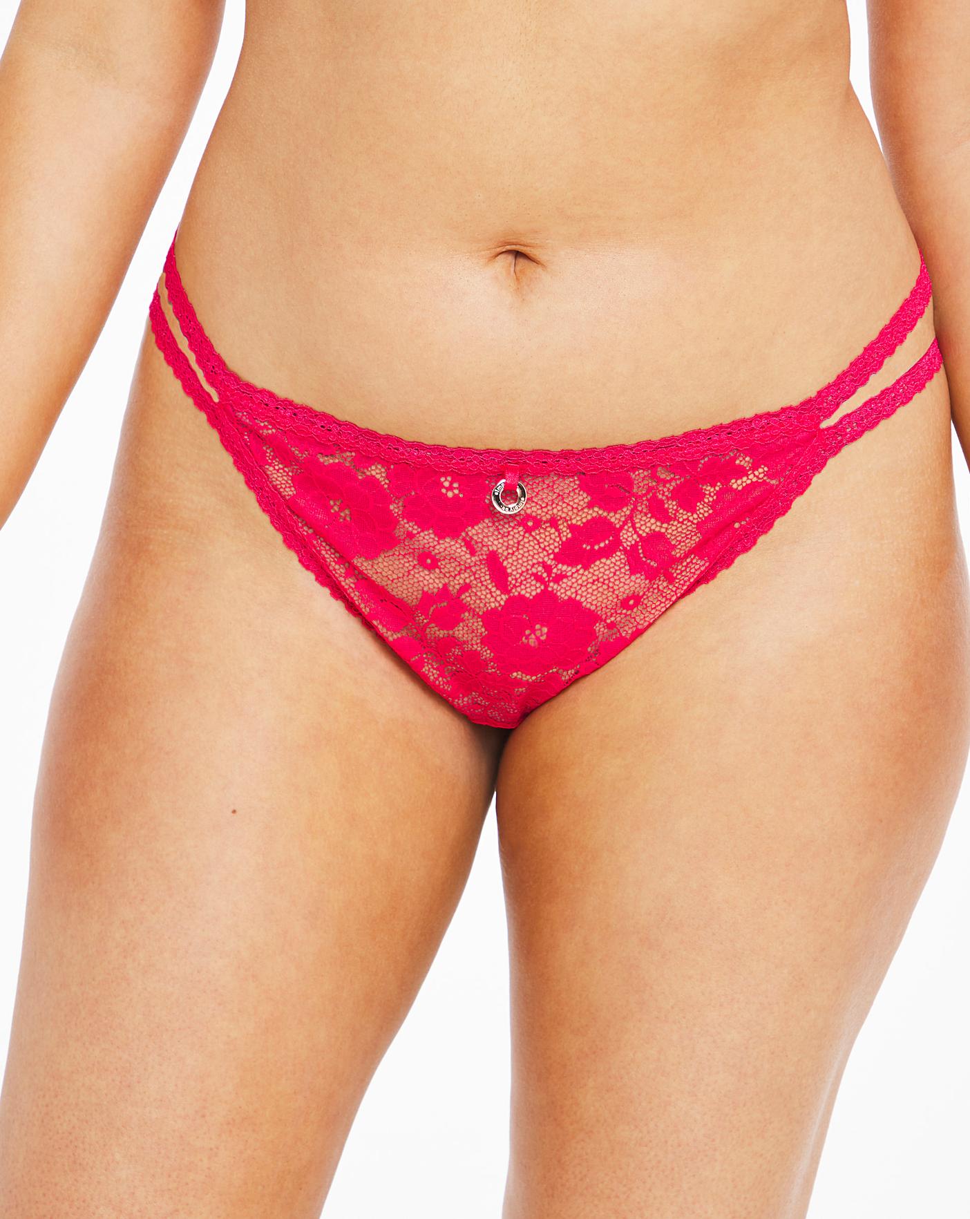 Bikini best sale tanga rouge