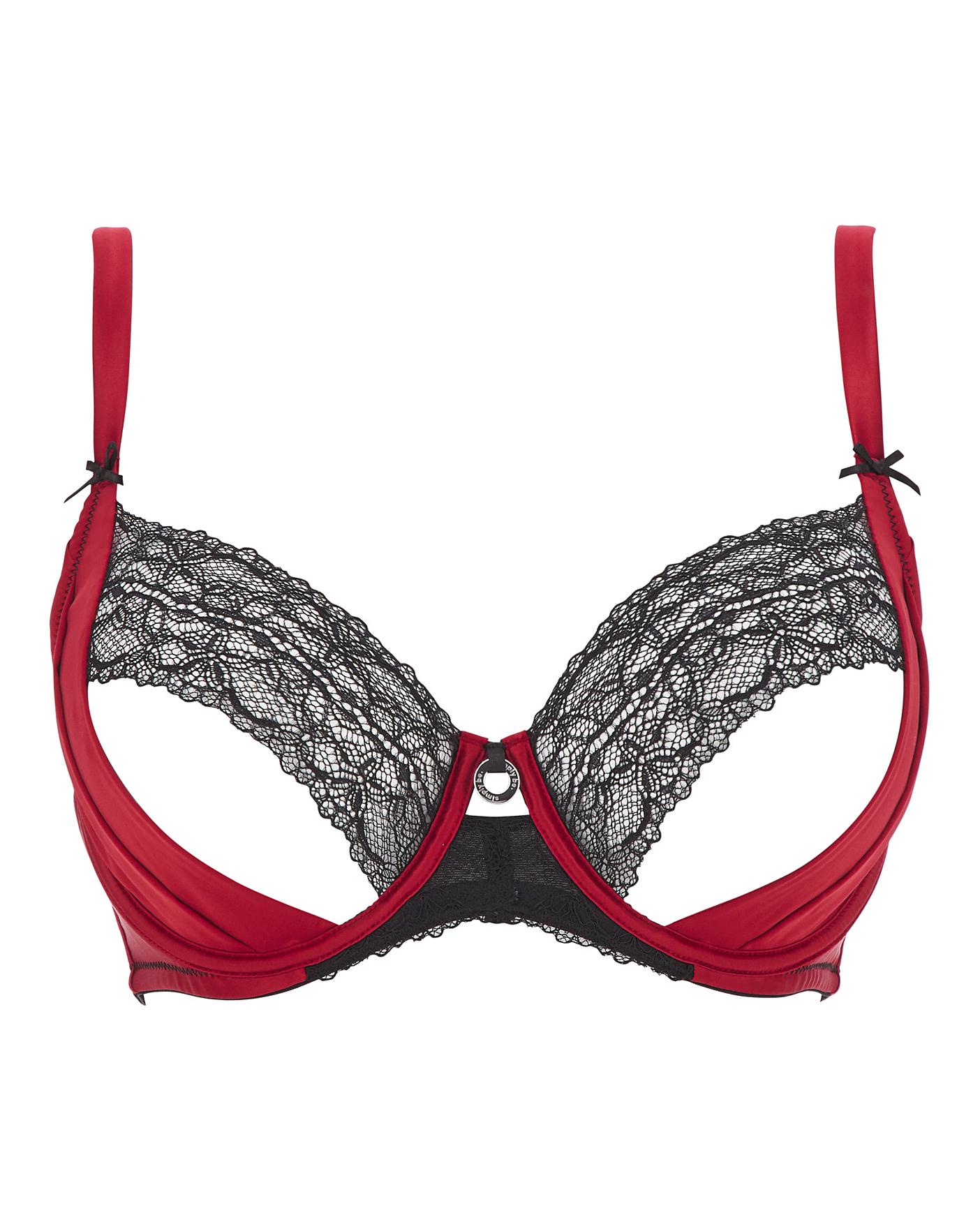 Paris Rouge Josaphine Open Cup Bra | Simply Be