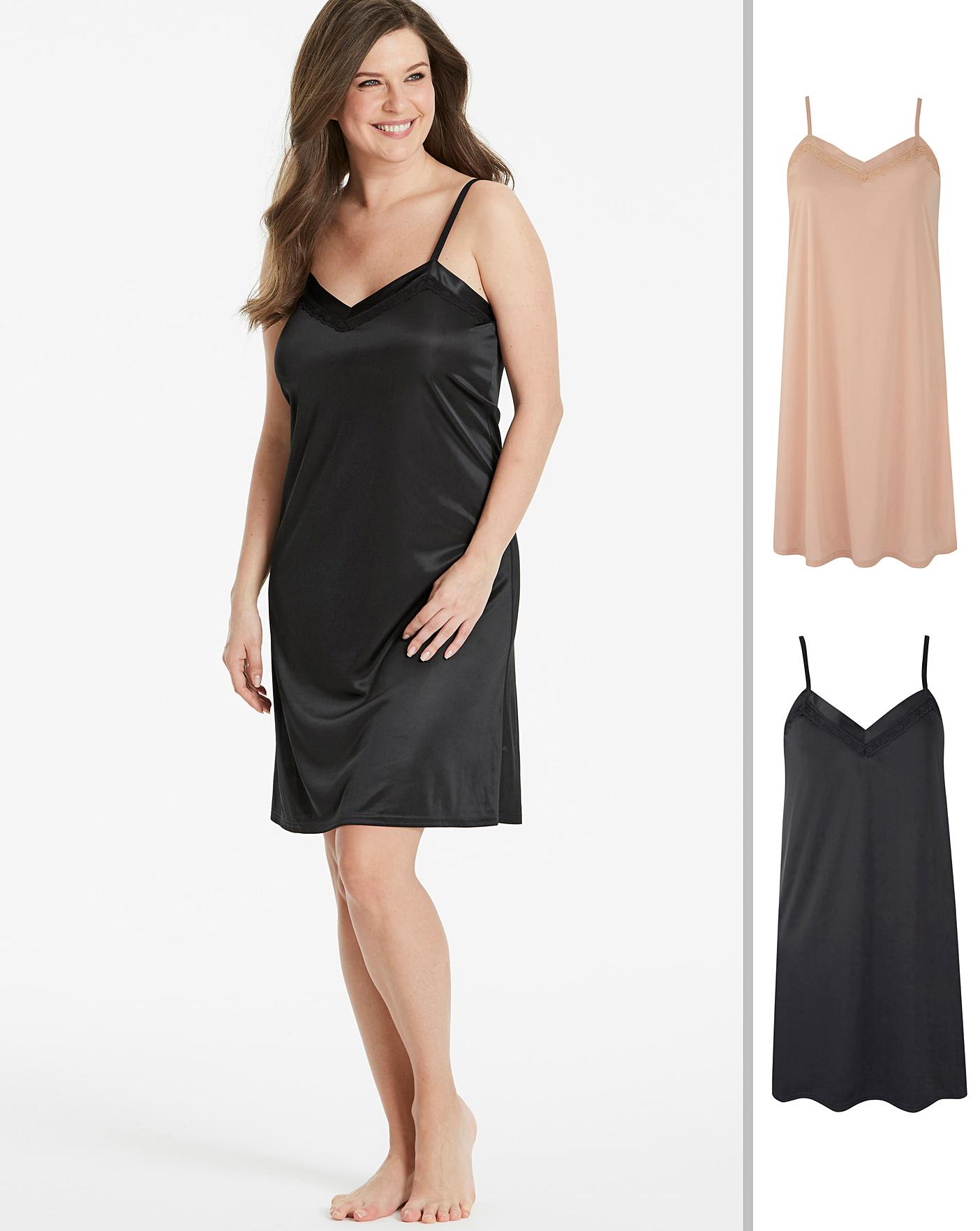 black full slip plus size