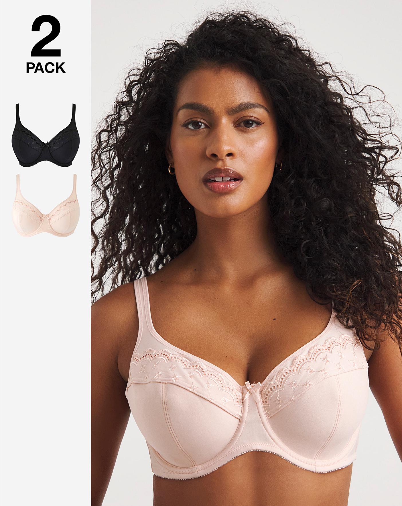 M&S 2-Pack Cotton Wired or Non-Wired Full Cup Bras Brand New Multipack