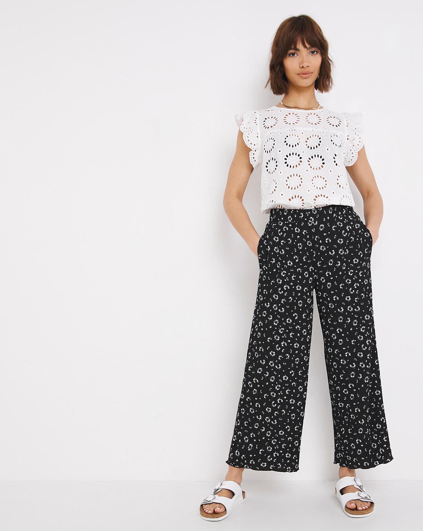 Crinkle Ankle Grazer Trouser | J D Williams