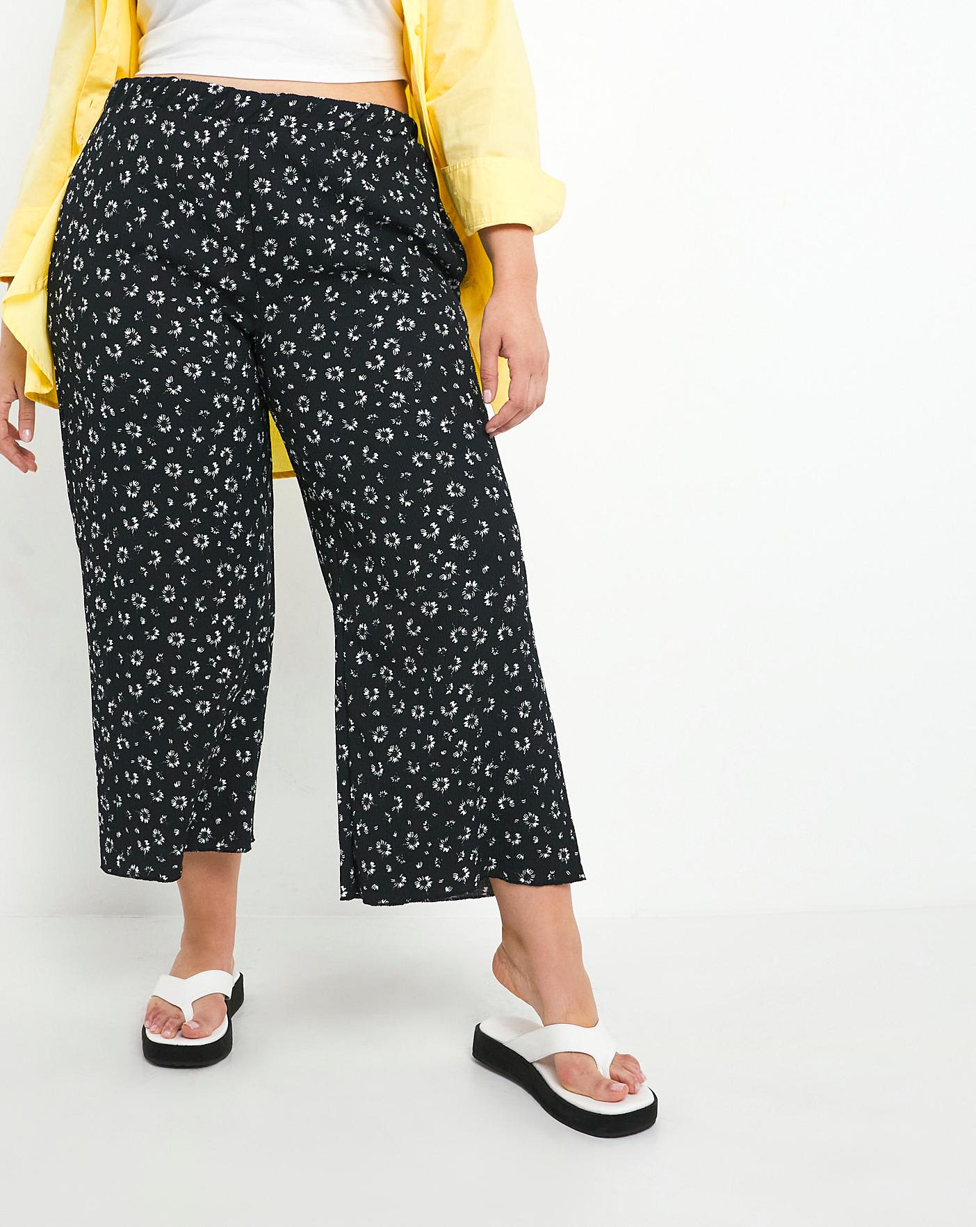 Crinkle Ankle Grazer Trouser | Simply Be