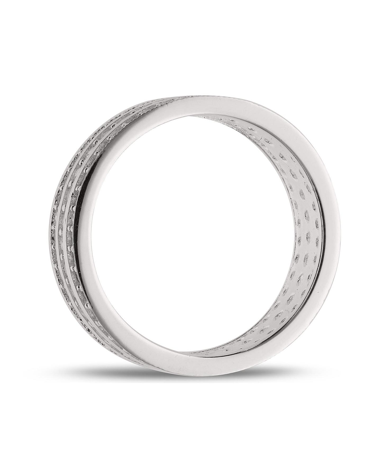 Sterling Silver CZ Eternity Ring Fashion World