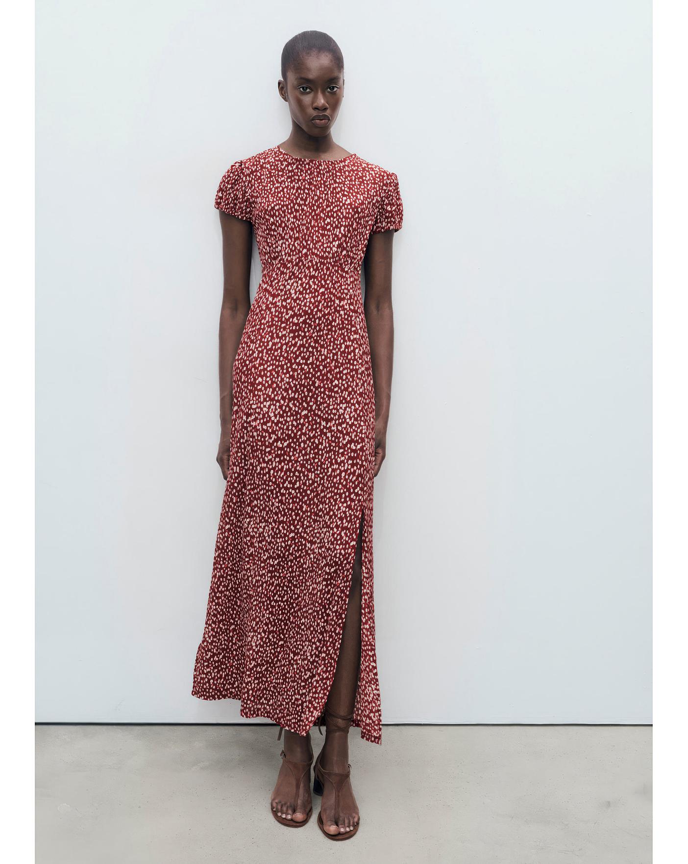 MANGO SPECKLED PRINT MIDI DRESS | Oxendales MANGO SPECKLED PRINT MIDI DRESS | Oxendales