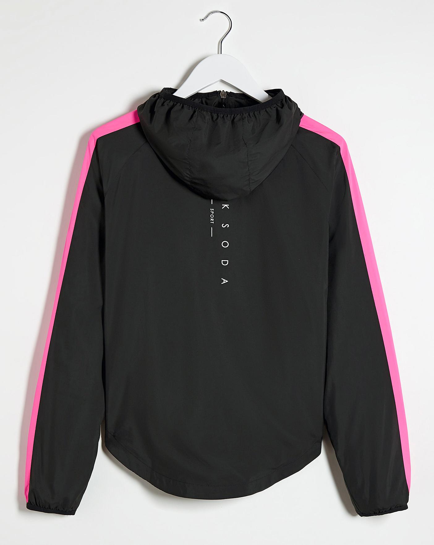 pink soda sport logo panel hoodie