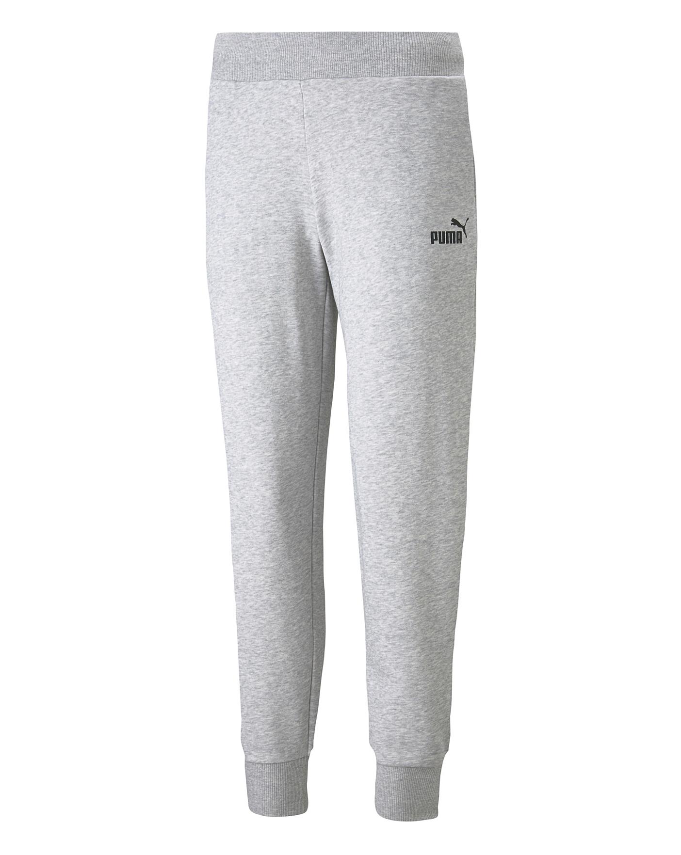 puma essentials skinny fit joggers in grey