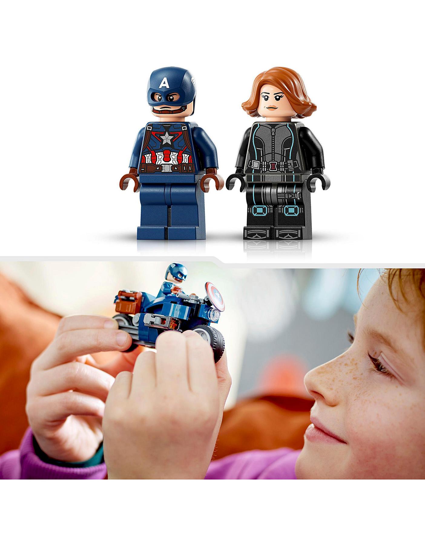 Lego Marvel Black Widow & Captain America Motorcycles Playset 76260 : Target