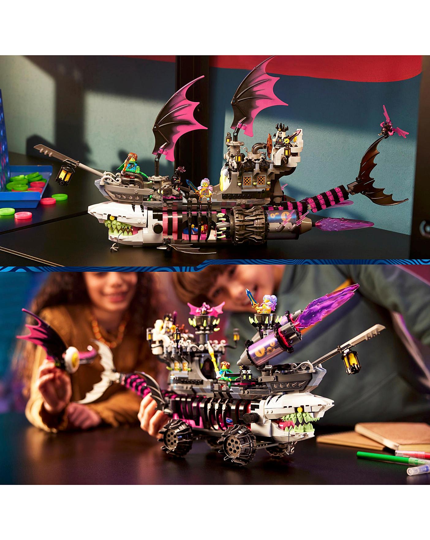  LEGO 71469 DREAMZzz The Nightmares Shark Ship Build A 2-Way  Pirate Boat Toy, Construction Kit with Minifigures Mateo, Nova & The King  of Nightmares, for Kids : Toys & Games