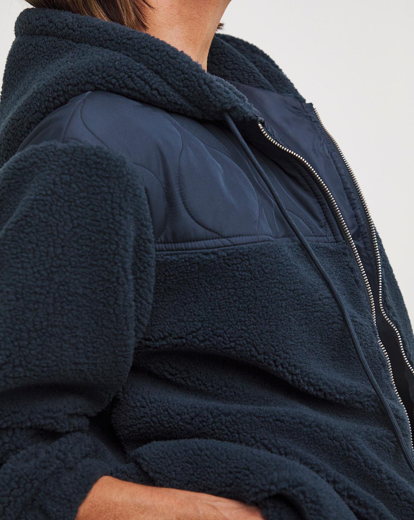 Full Zip Hybrid Borg Fleece Jacket | Ambrose Wilson