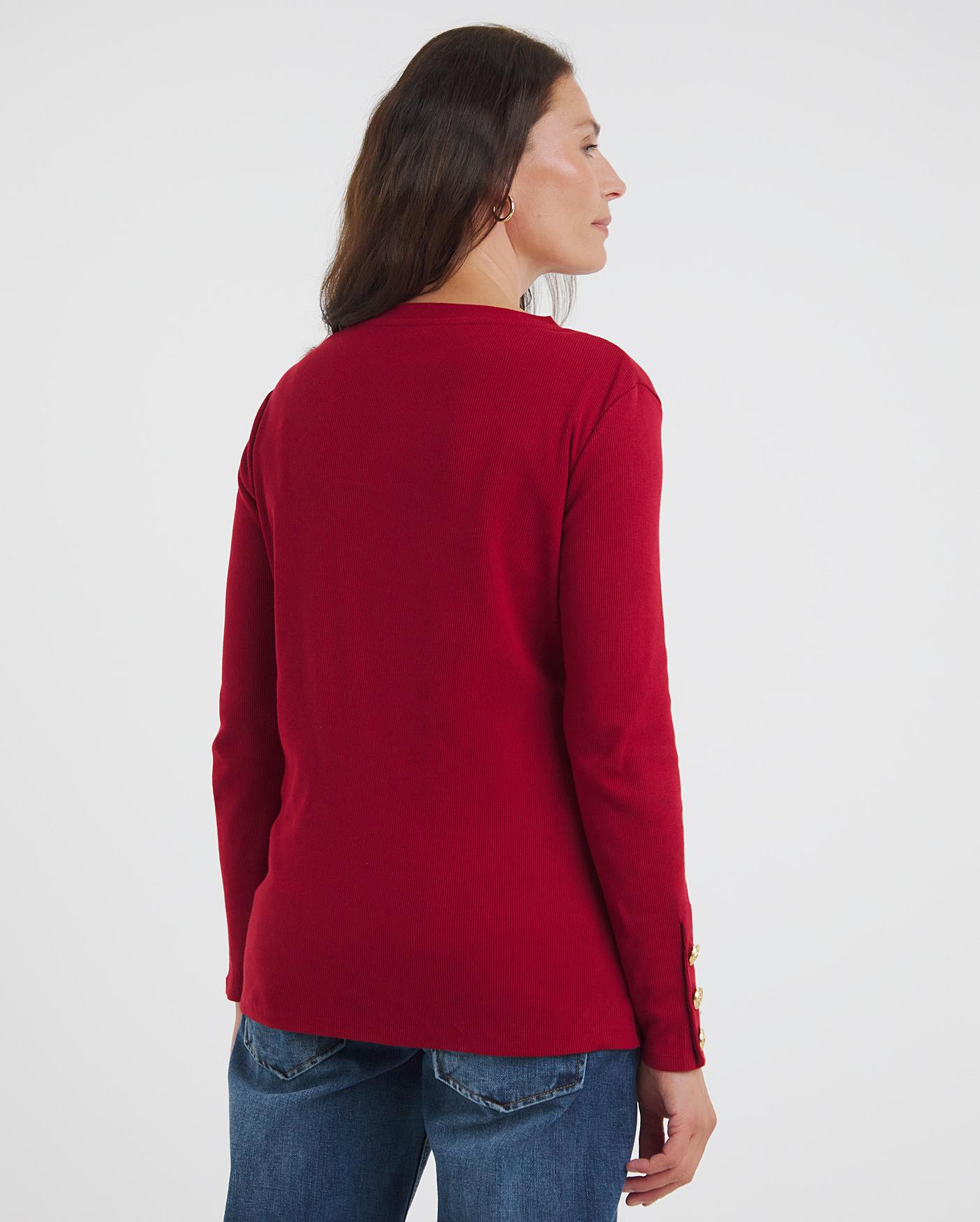 button-sleeve-top-fashion-world