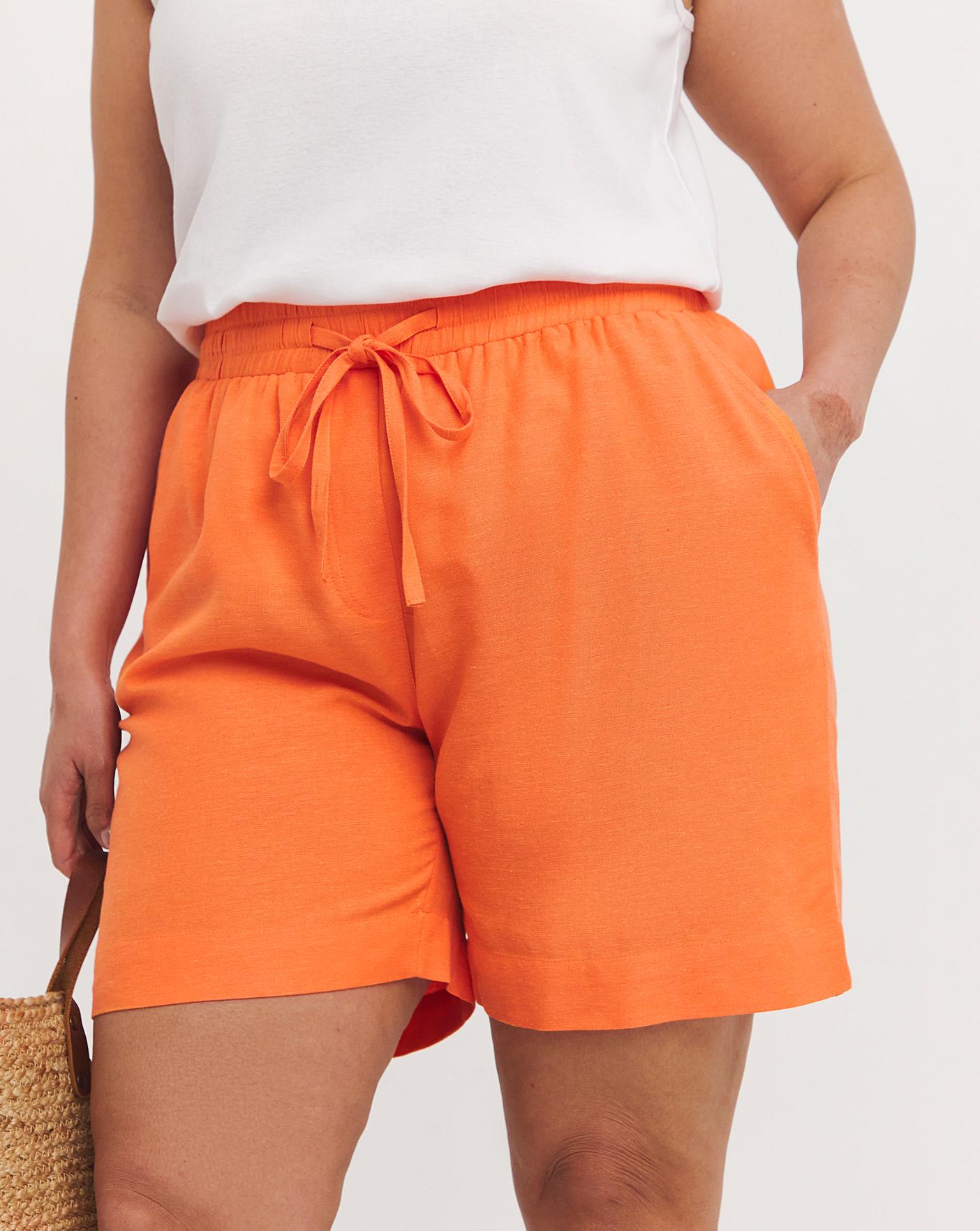 Plus size shorts elastic waist online