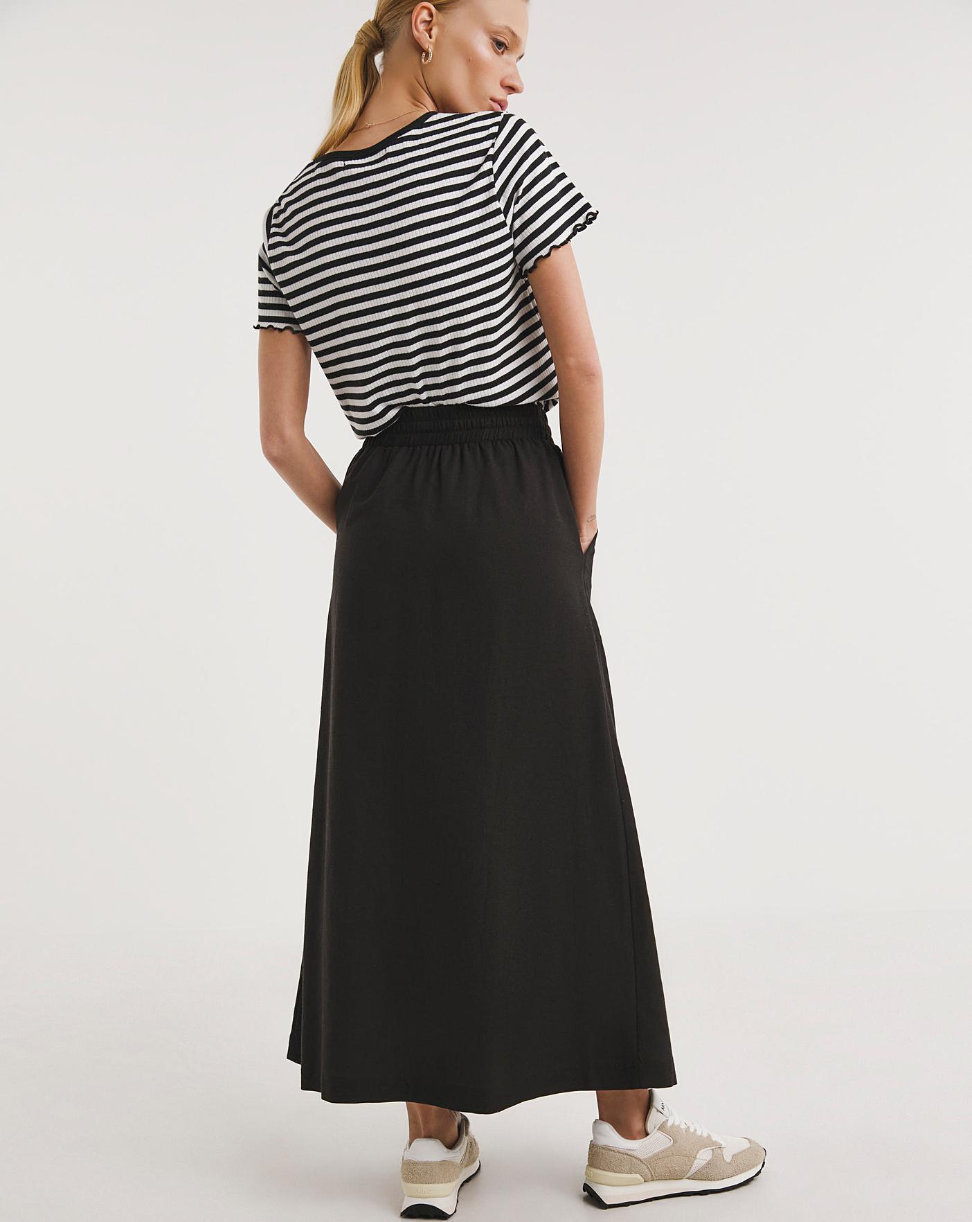 Black linen outlet skirt uk