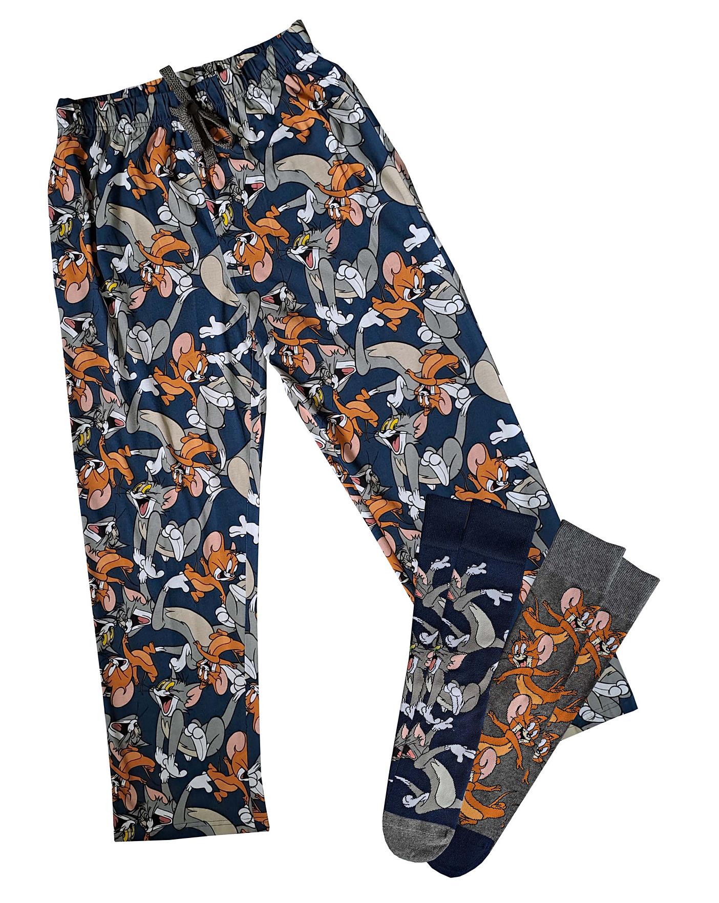 Mens Tom Jerry Loungepant 2pk Sock Ambrose Wilson