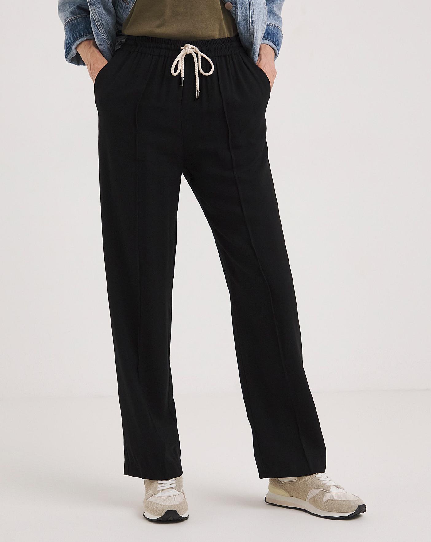 Lyocell Tie Waist Wide Leg Trouser | J D Williams