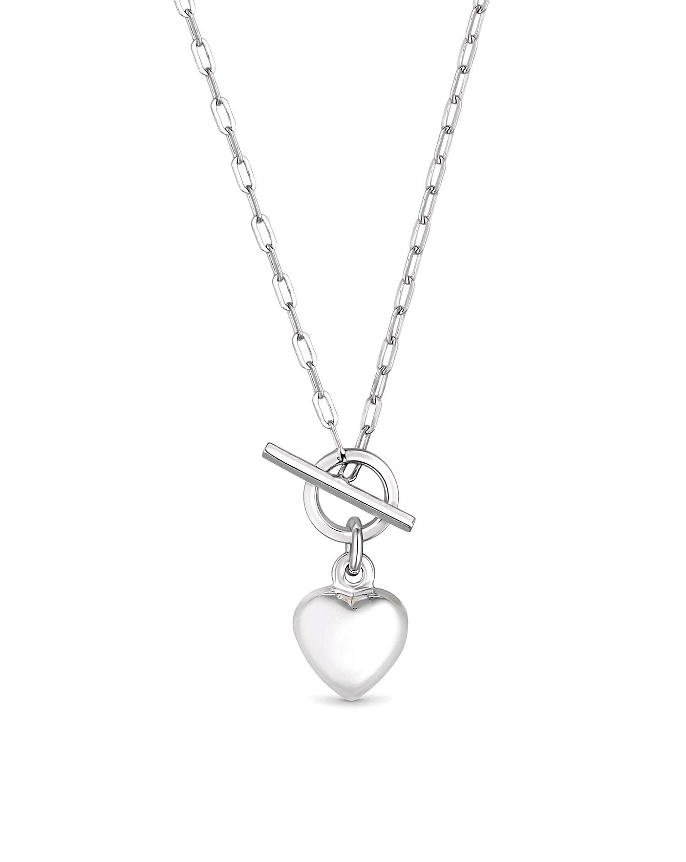 Long Link T-Bar Necklace, Silver – Orli Jewellery