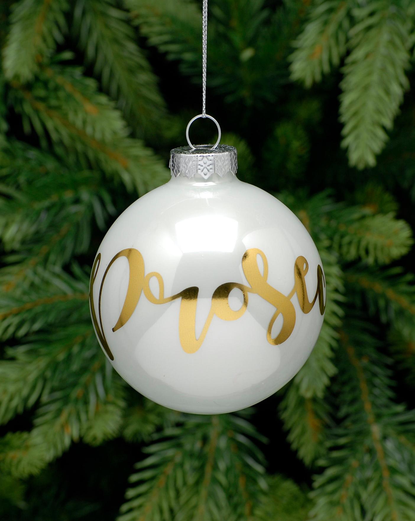 prosecco glass christmas tree decoration