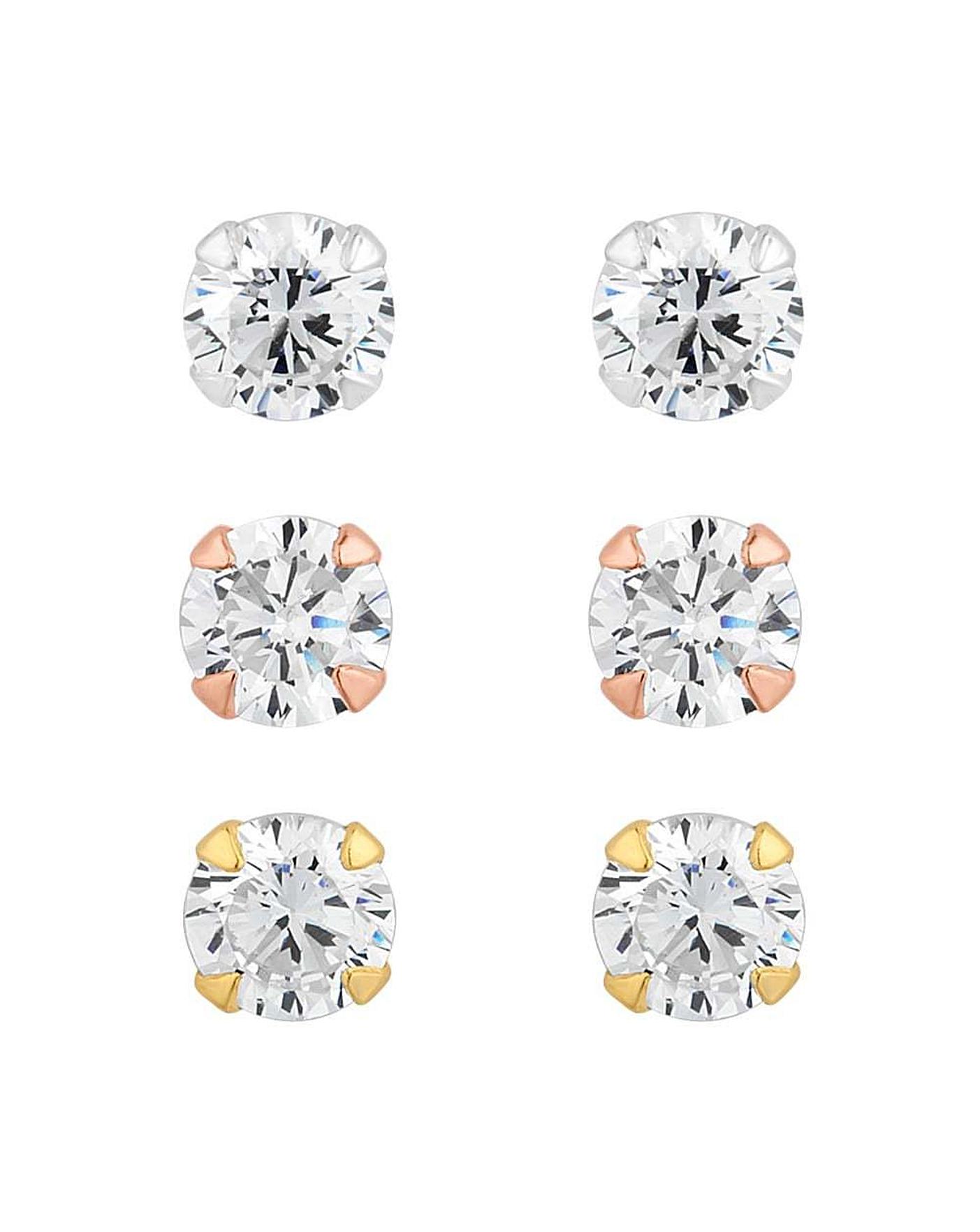 Simply Silver Stud Earring Pack | Simply Be
