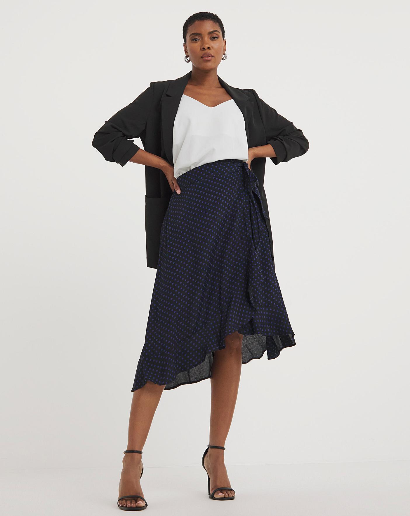 Midi wrap around skirt hotsell