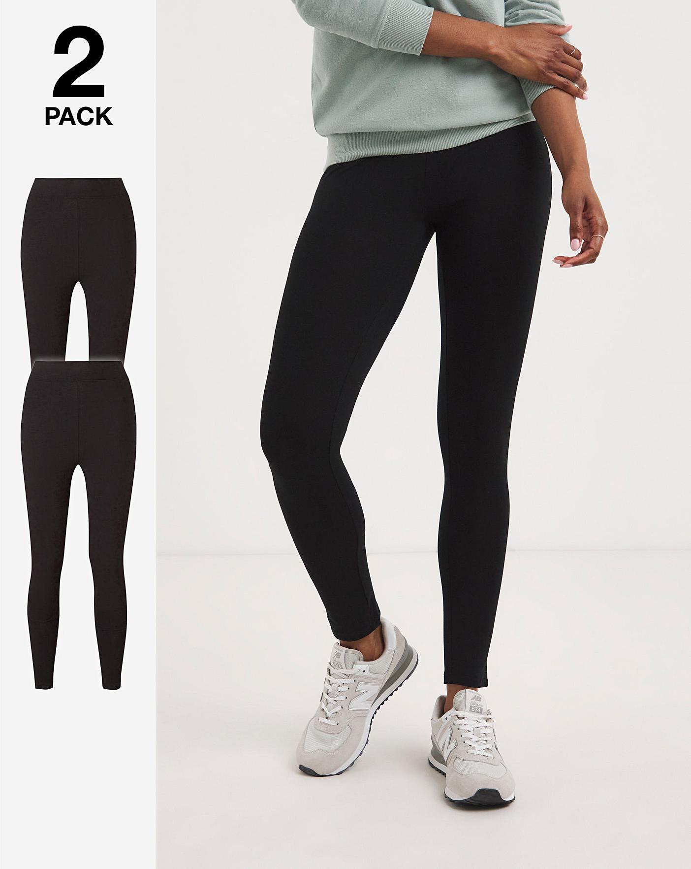 Basic 2 Pack Jersey Full Length Leggings
