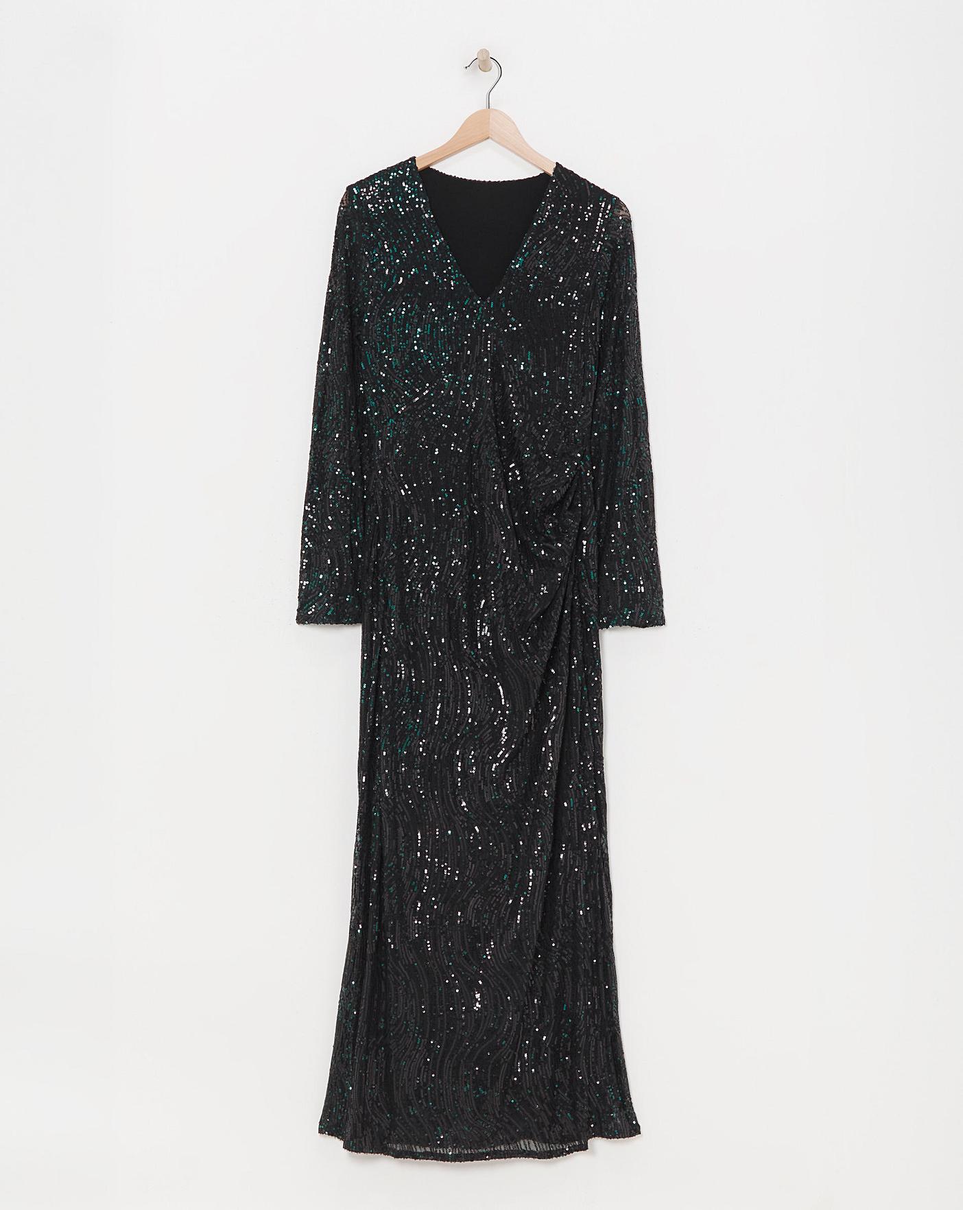 Flounce London Sequin Maxi Dress | Simply Be