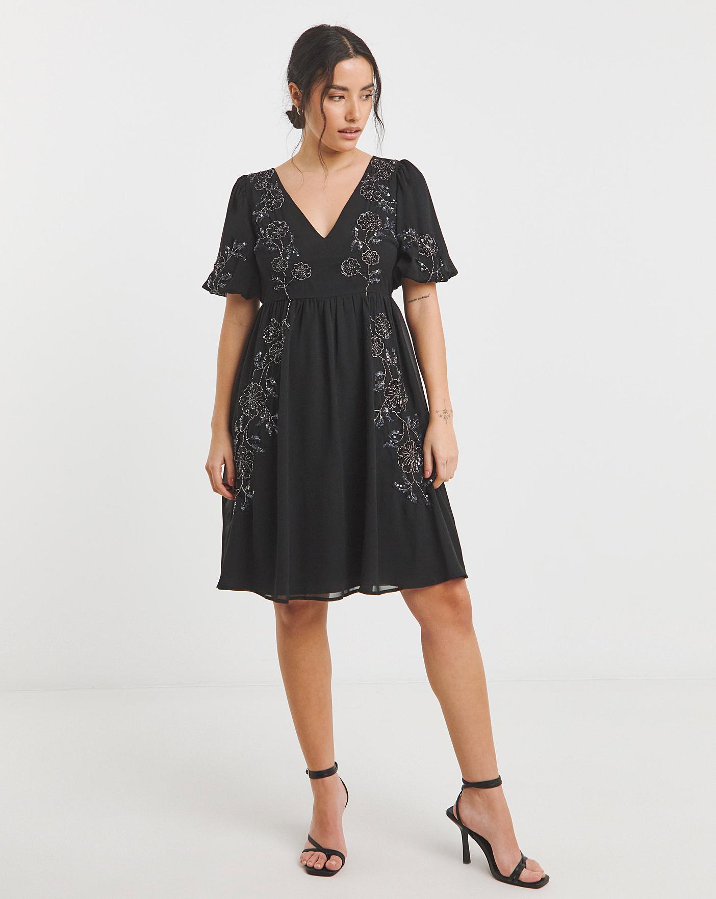 Maya Deluxe Embellished Mini Dress | Simply Be Maya Deluxe Embellished Mini Dress | Simply Be