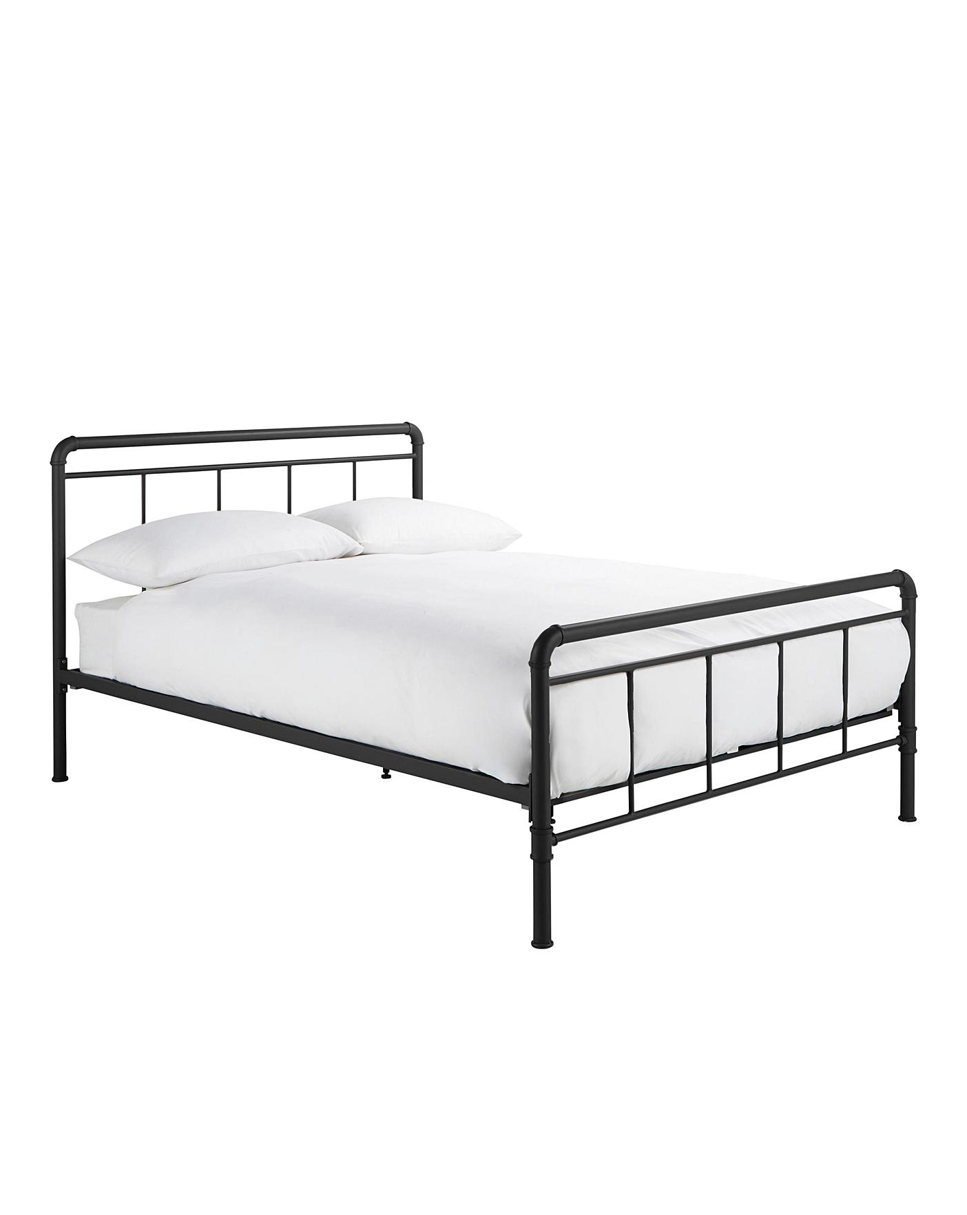 Bowen Industrial Metal Bed Frame J D Williams