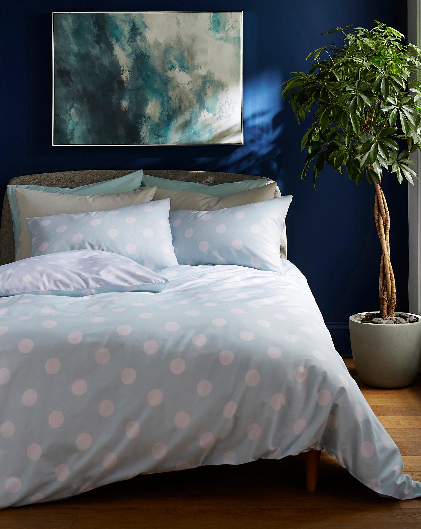 Duck Egg Polka Dot Duvet Cover Set Ambrose Wilson