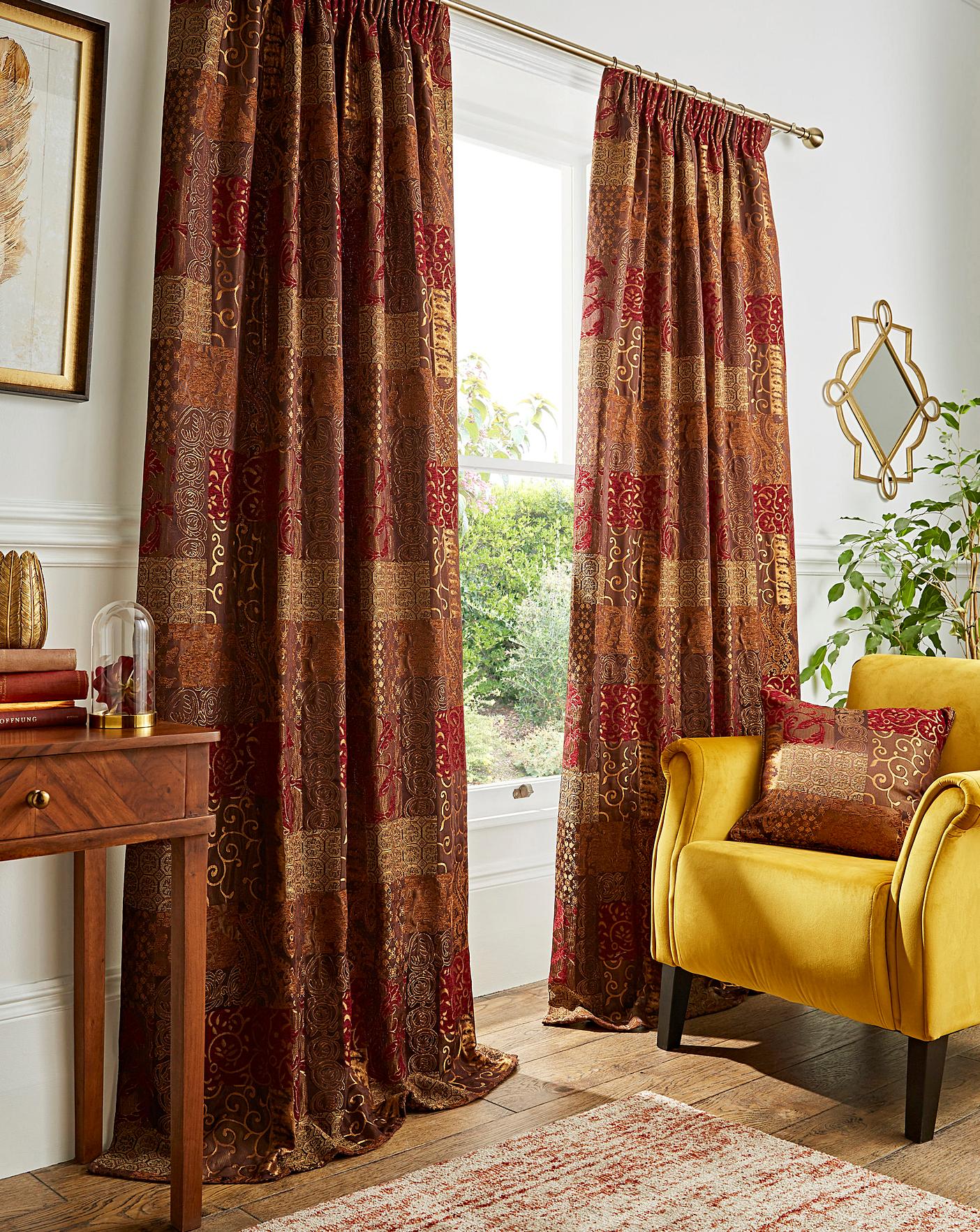 Casablanca Patchwork Jacquard Curtains Oxendales